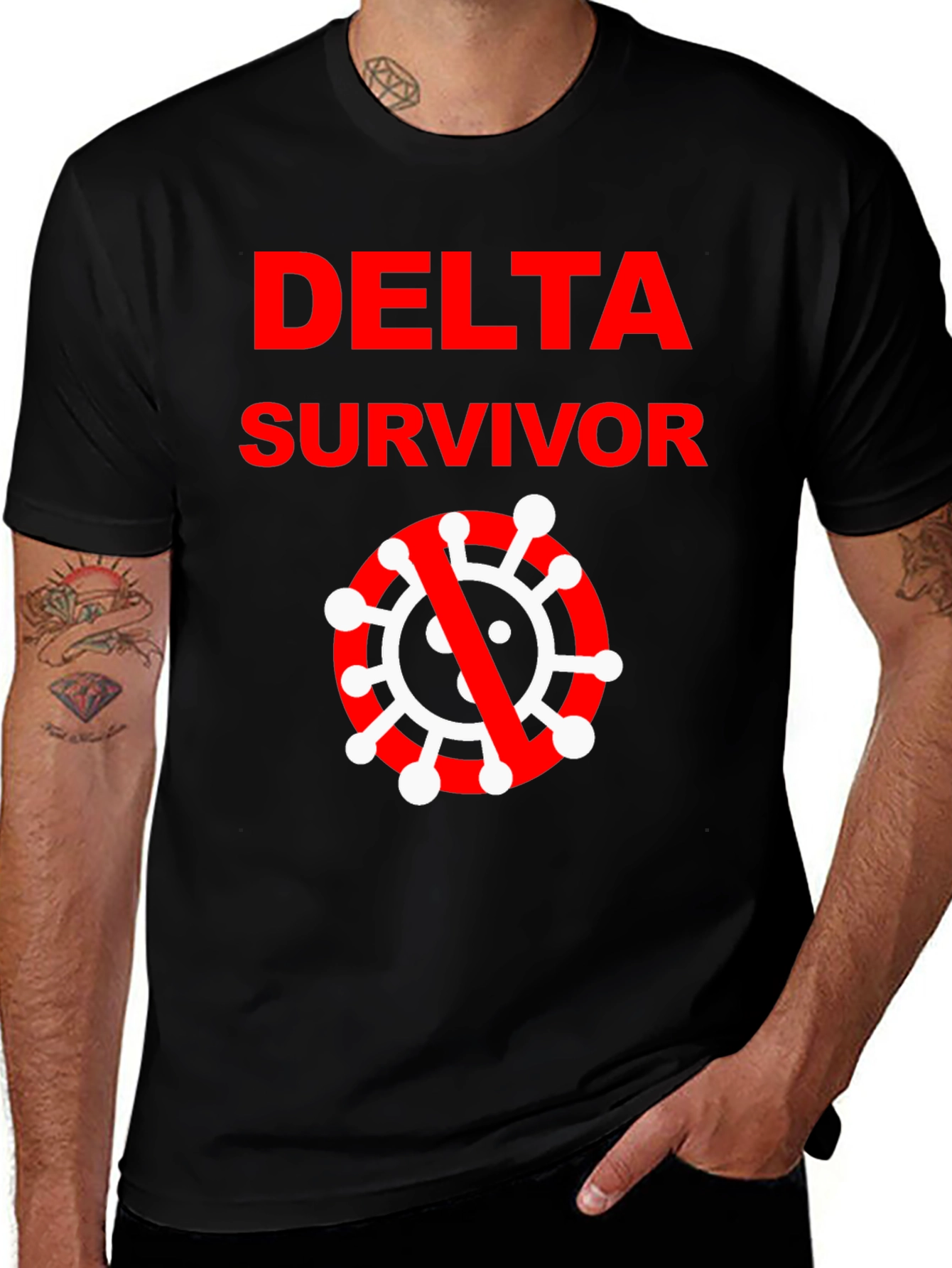 Variant 26 of Delta Survivor Black T-Shirt