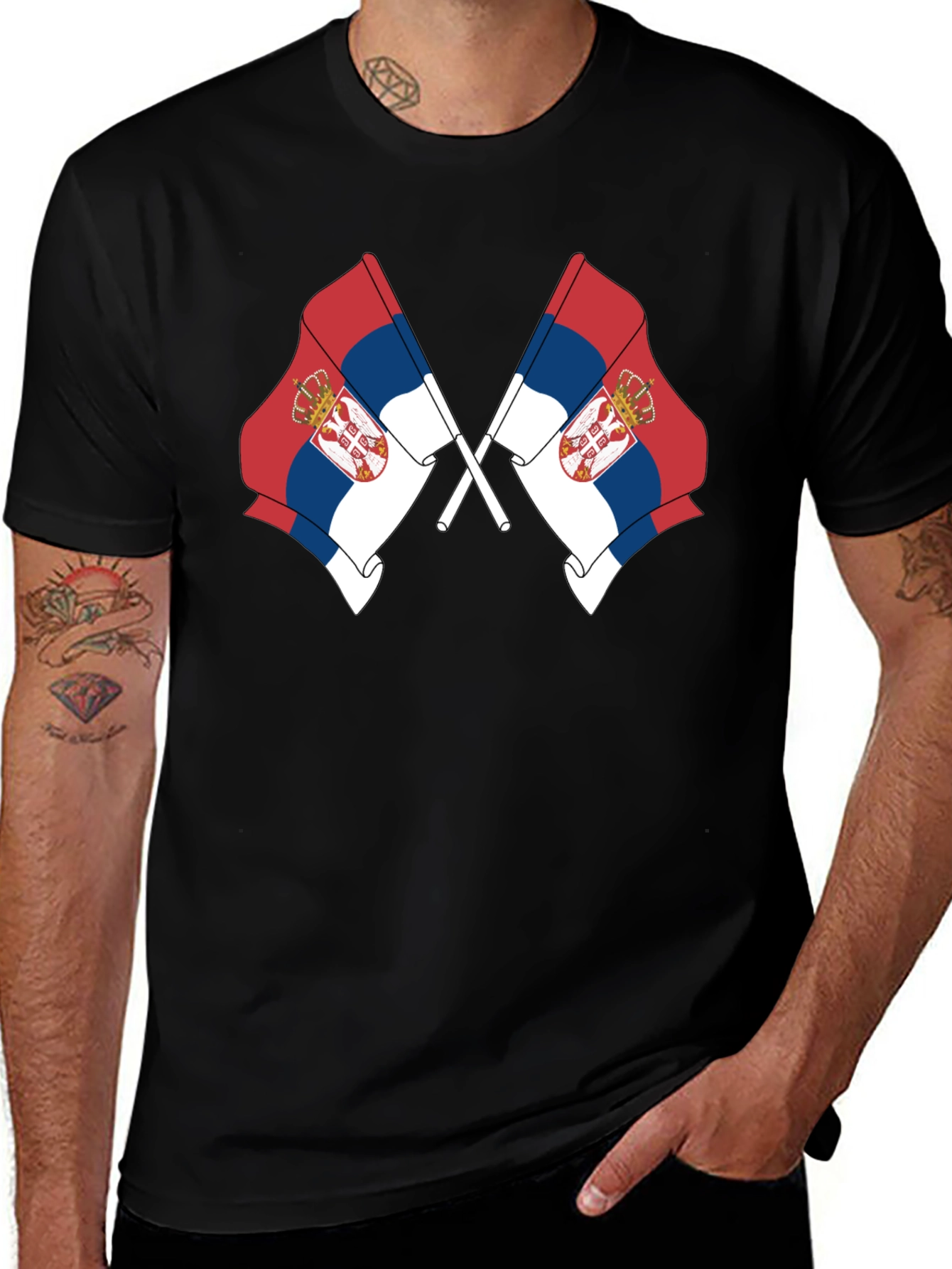 Serbian Flag Graphic Tee