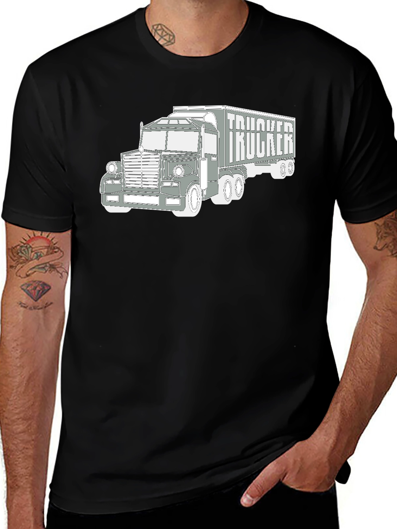 Variant 18 of Trucker T-Shirt - Classic Truck Design