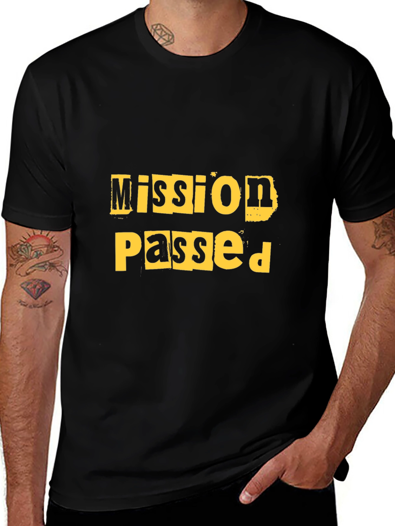 Variant 20 of Mission Passed Black Graphic Tee