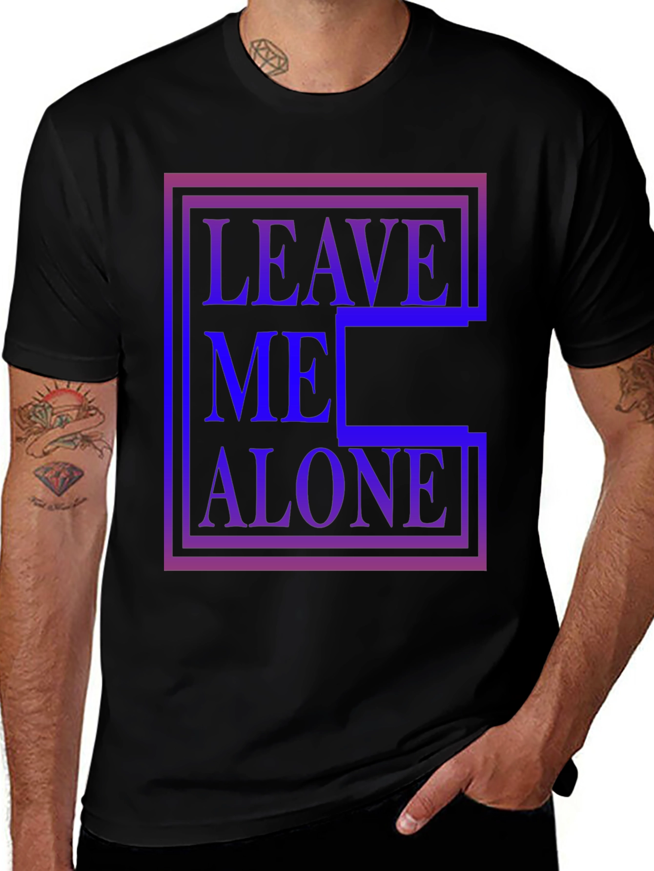 Variant 11 of Leave Me Alone Graphic Tee - Bold Statement Shirt