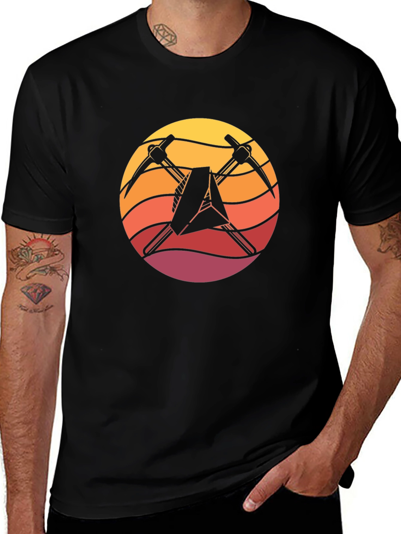 Sunset Miner T-Shirt - Black Cotton Blend