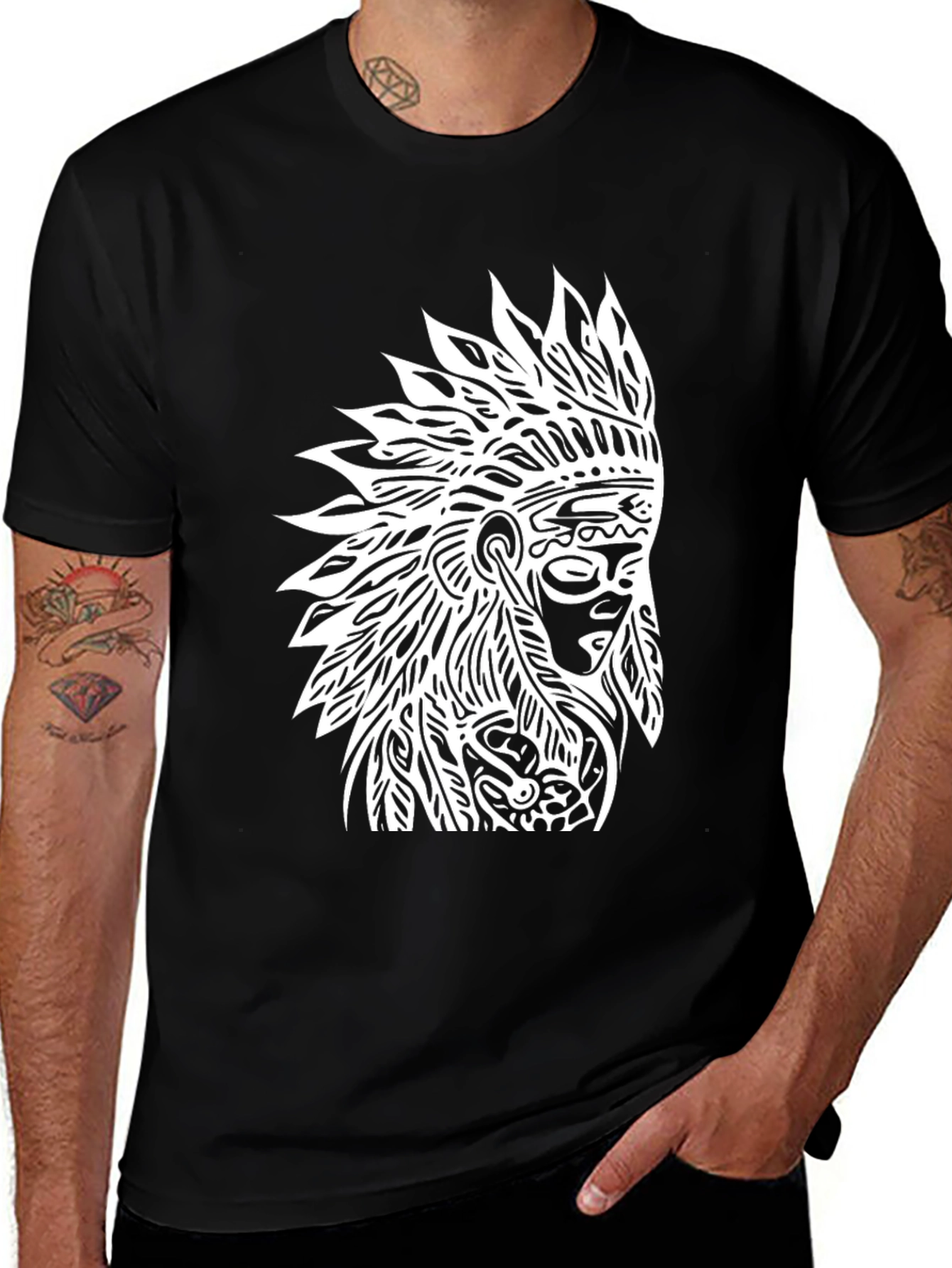 Variant 9 of Native American Headdress Graphic T-Shirt