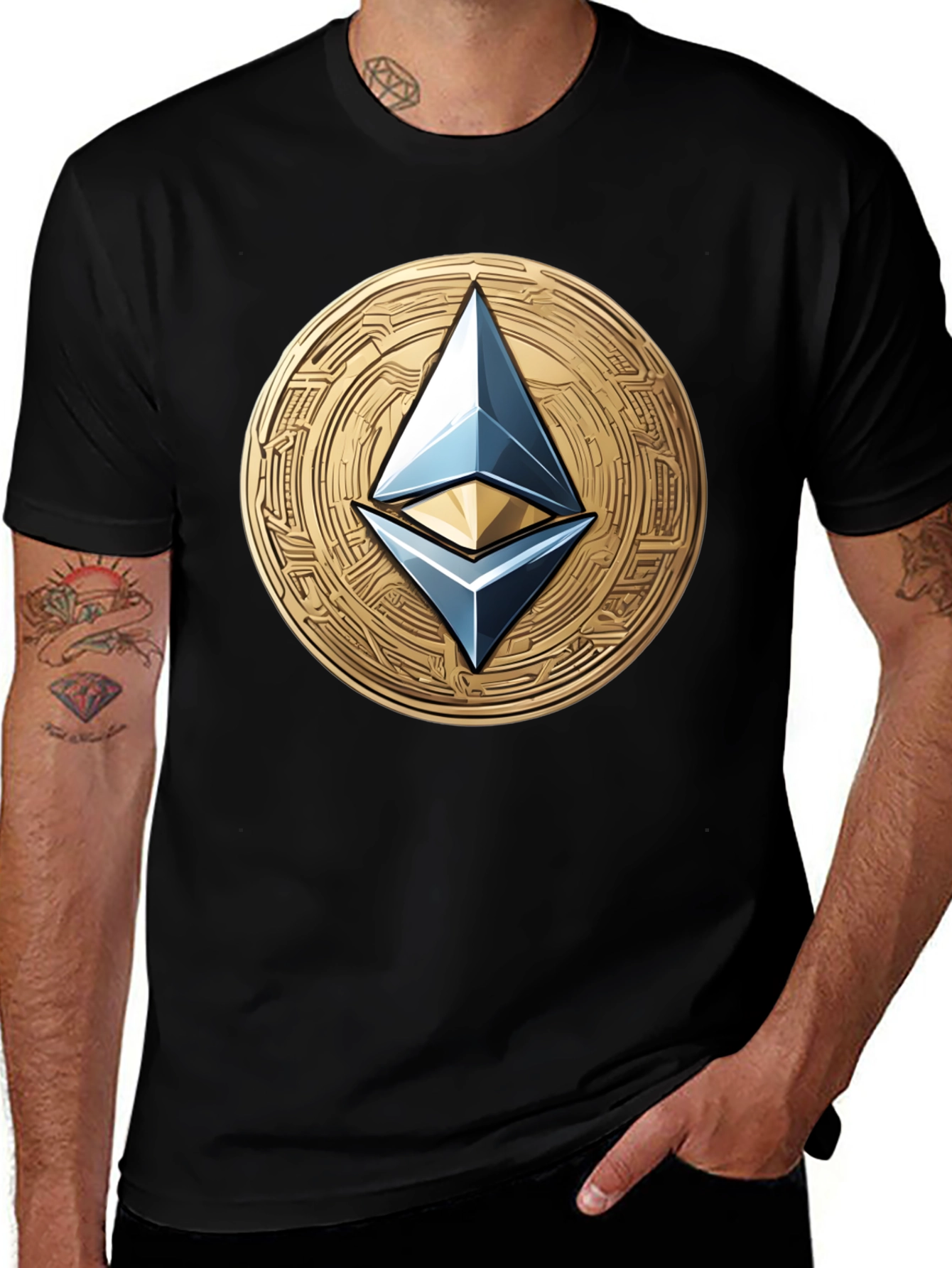 Variant 10 of Ethereum Logo Graphic Tee - Crypto Fashion