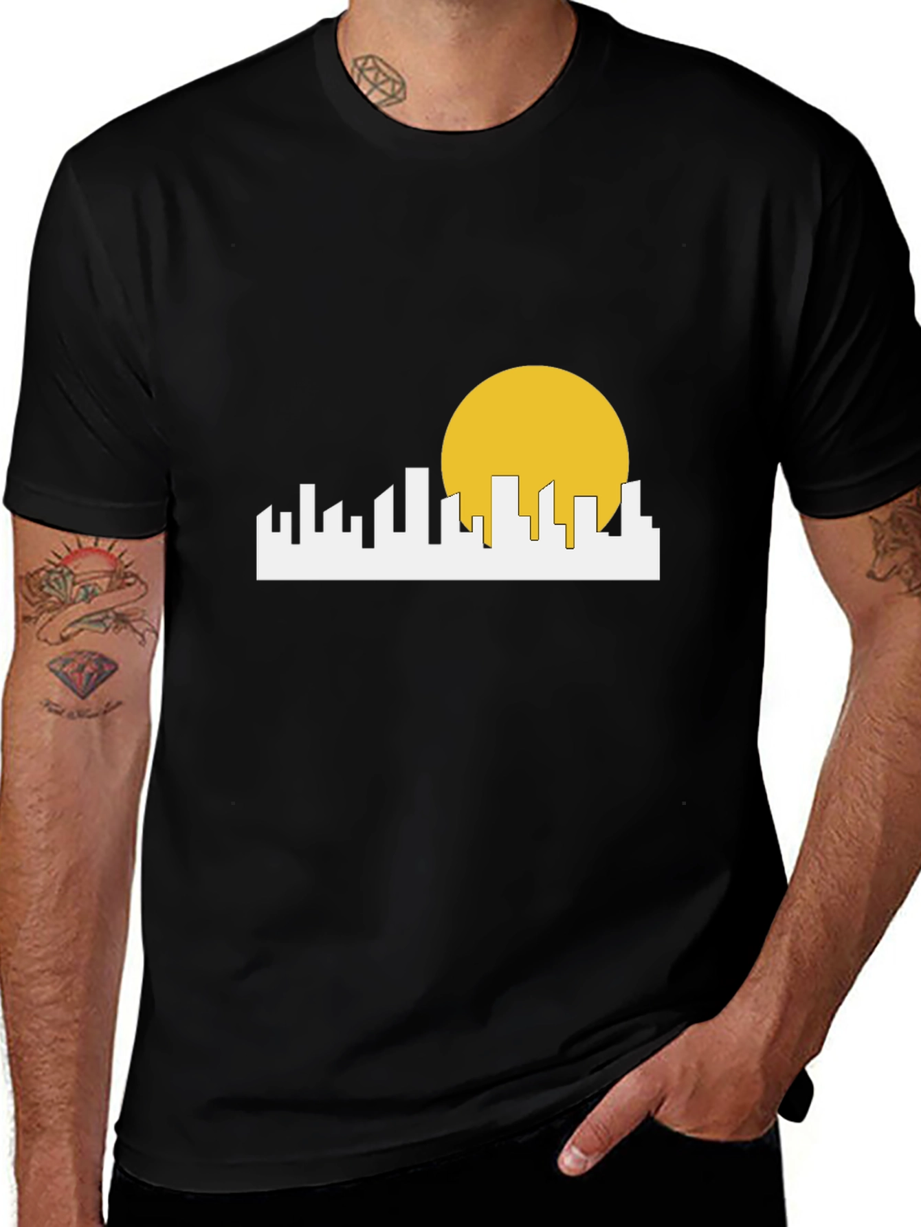 Cityscape Graphic Tee - Modern Urban Design