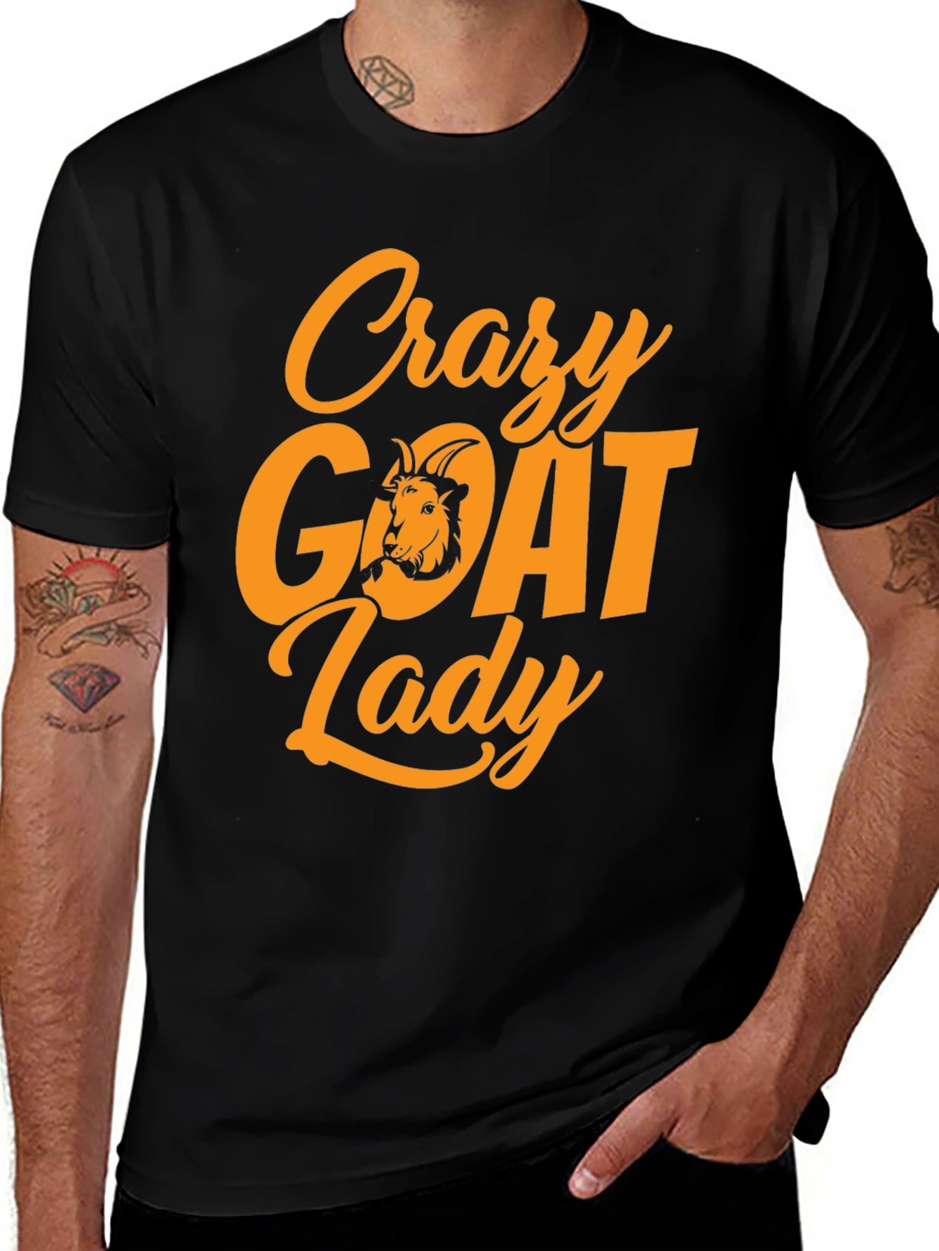 Crazy Goat Lady T-Shirt - Black Tee