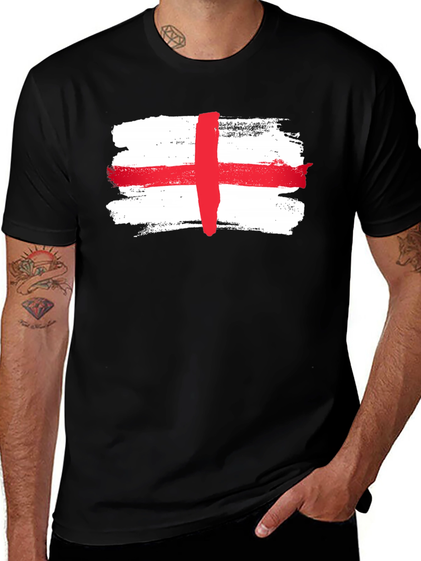 Variant 5 of England Flag T-Shirt - Grunge Style British Pride