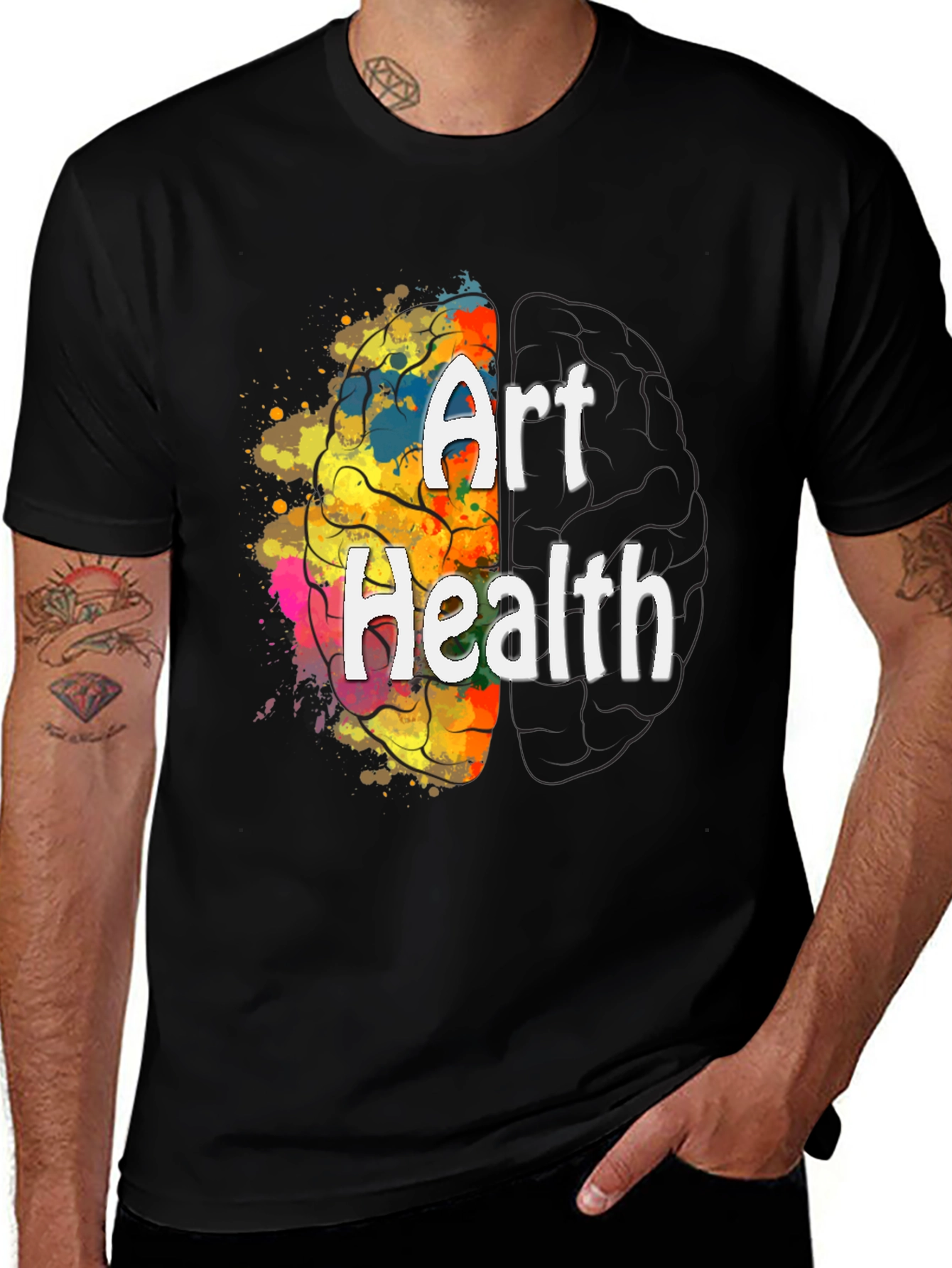 Variant 23 of Art Health Brain Graphic T-Shirt