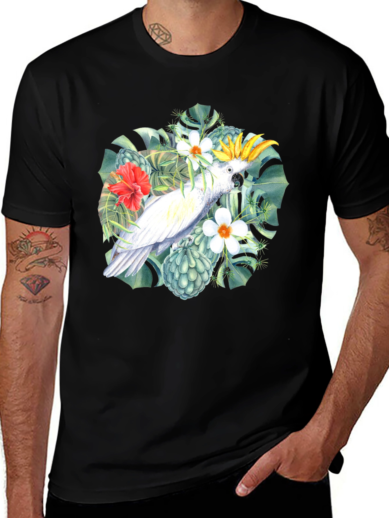 Variant 29 of Tropical Parrot T-Shirt - Island Vibes