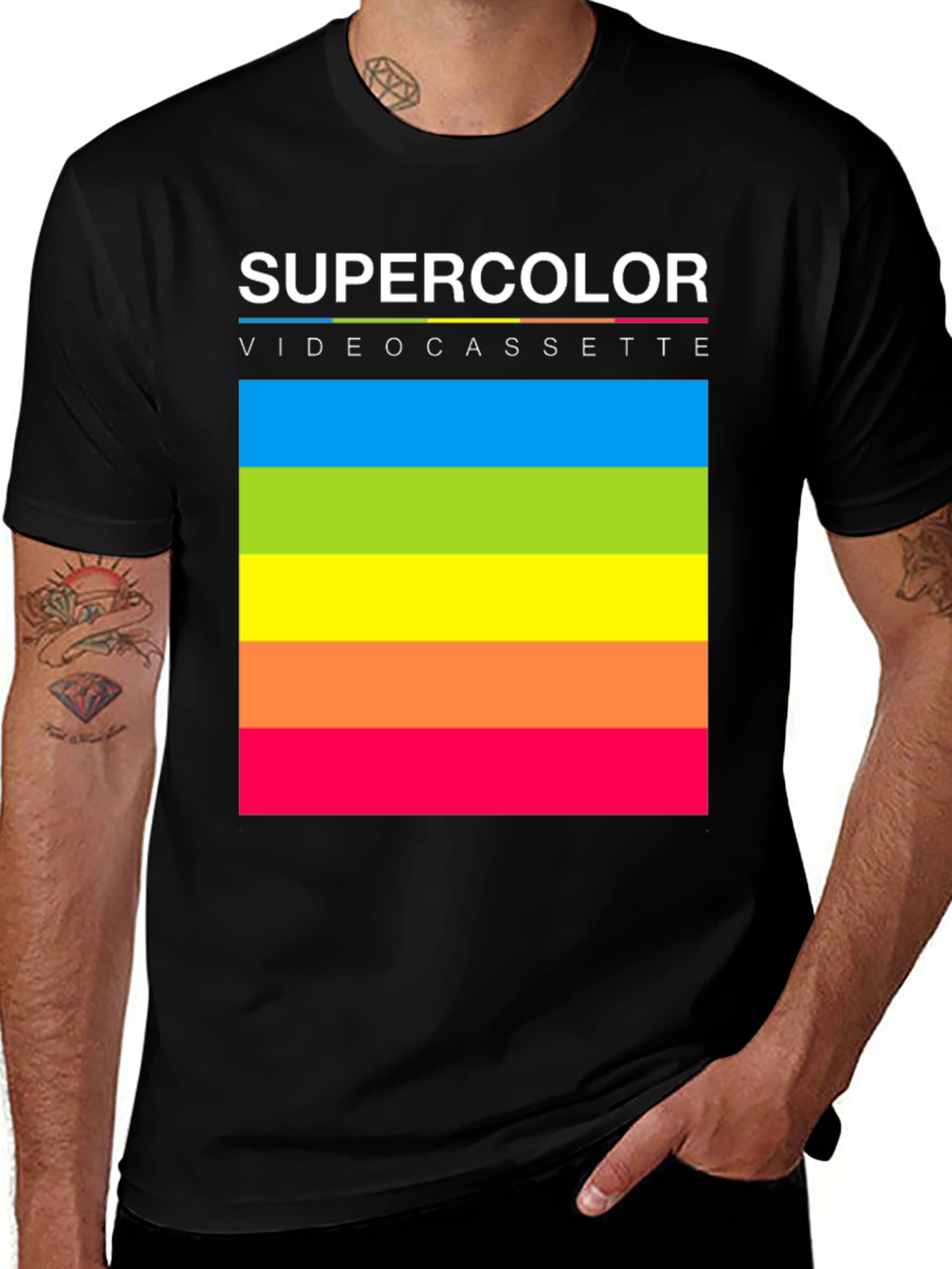 Variant 28 of Supercolor Videocassette Retro T-Shirt