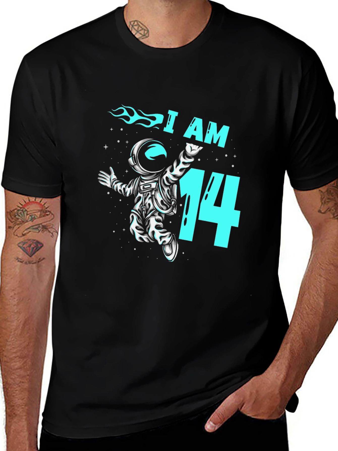 Variant 14 of I Am 14 Astronaut Graphic Print T-Shirt