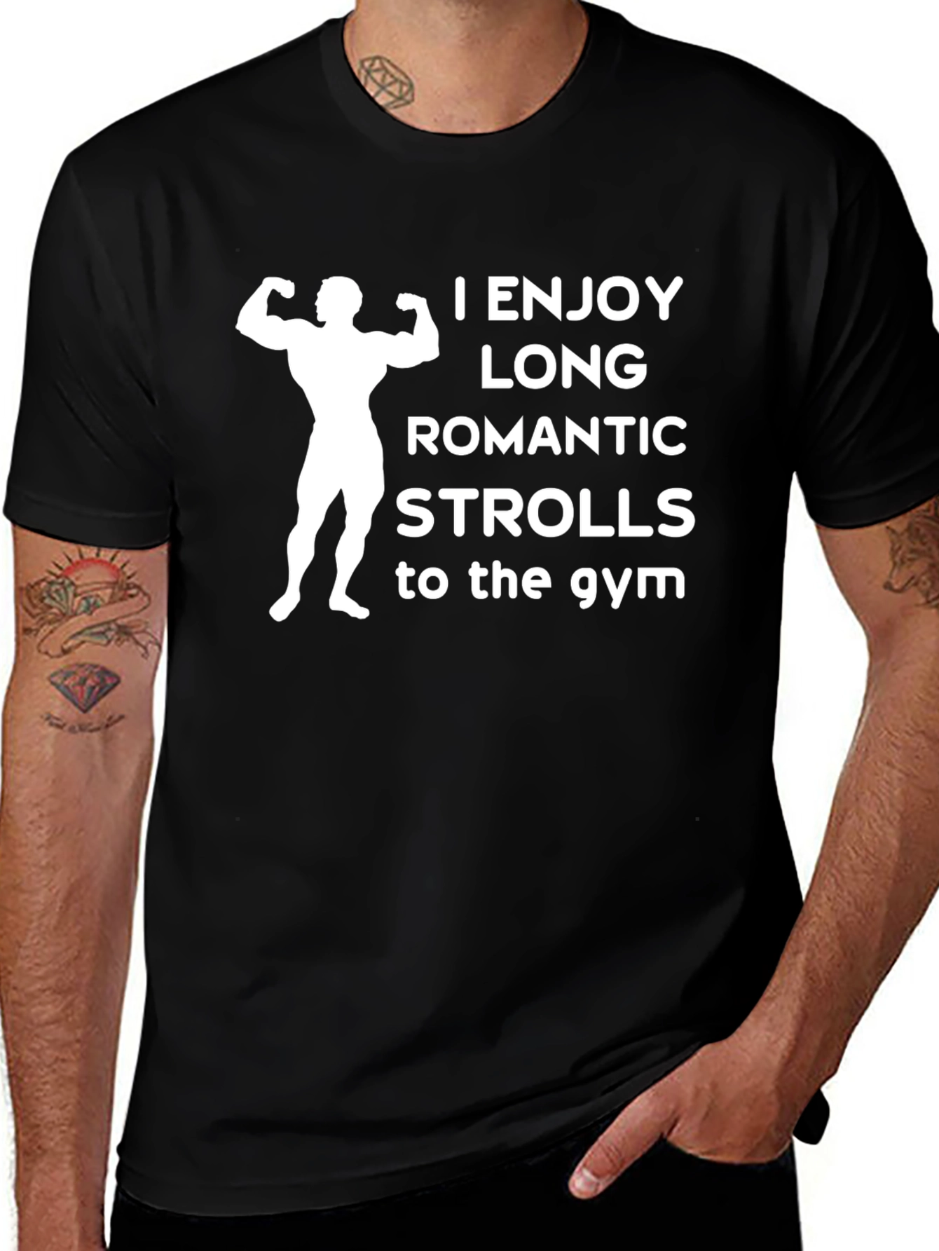 Variant 25 of Funny Gym T-Shirt: Romantic Strolls to the Gym