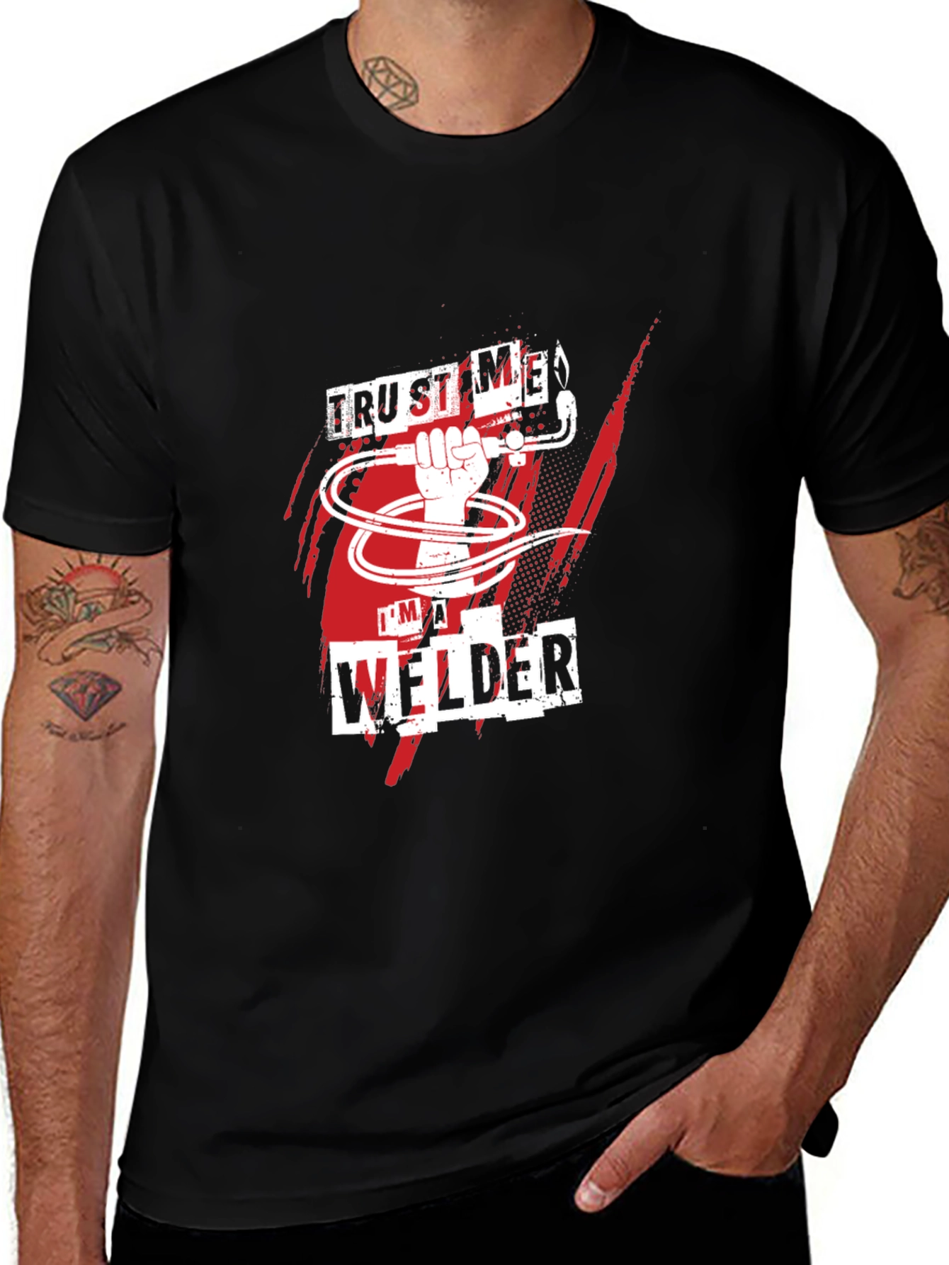 Variant 18 of Trust Me I'm A Welder Black T-Shirt