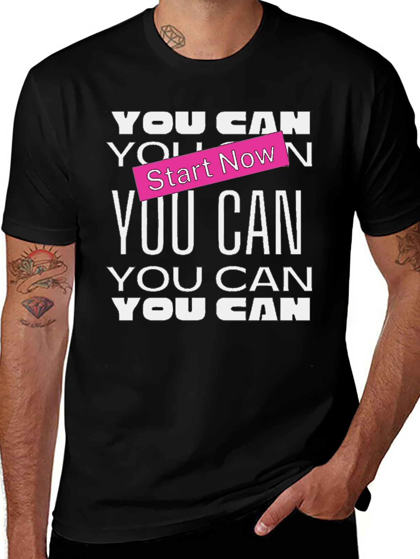 Variant 10 of Motivational "You Can" Graphic Tee
