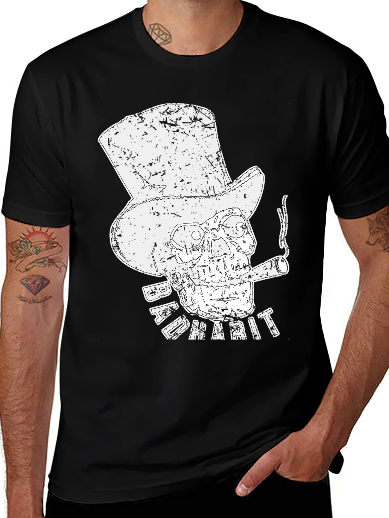 Variant 21 of Bad Habit Skull T-Shirt - Graphic Print