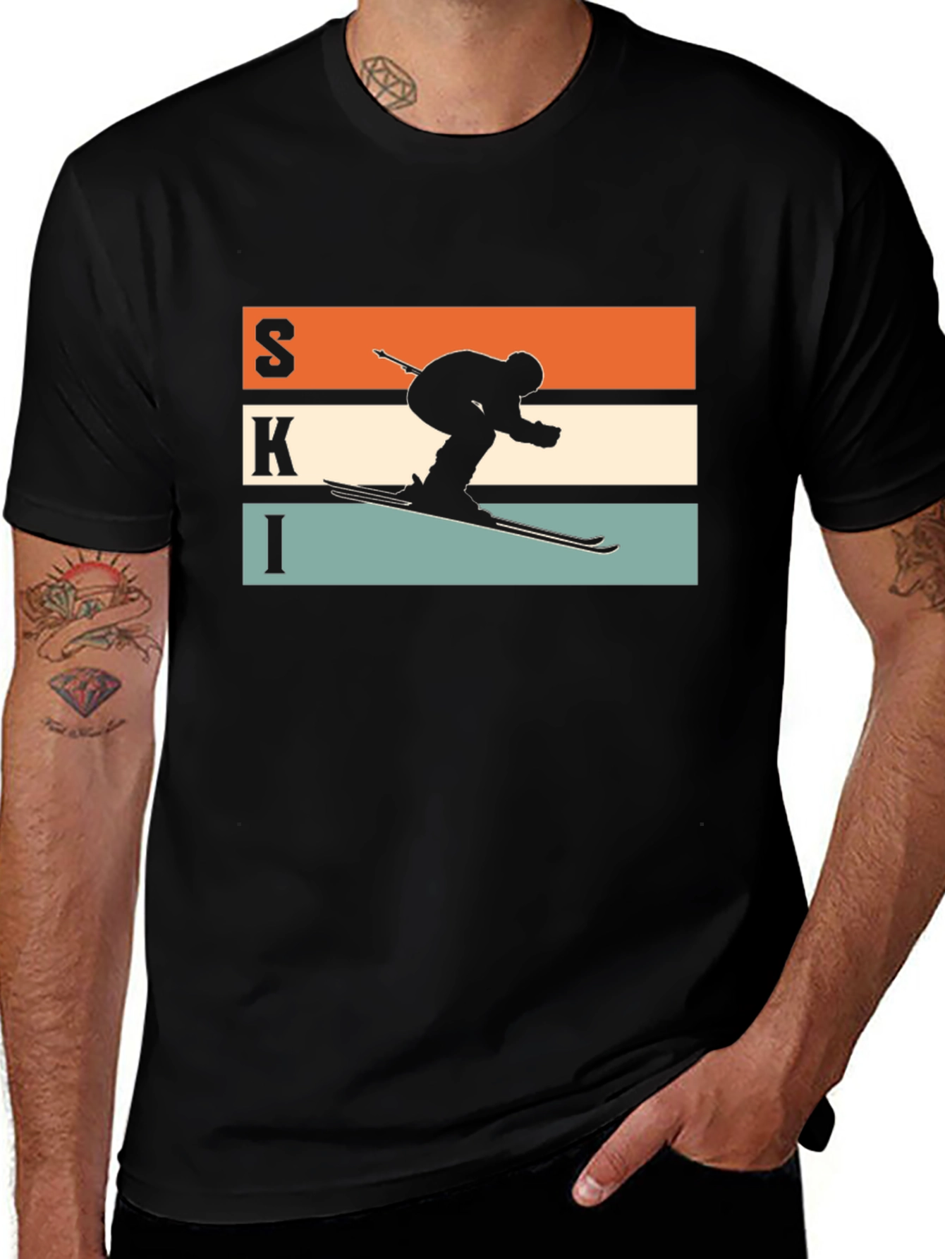 Variant 16 of Retro Ski T-Shirt - Vintage Style Winter Sport Tee