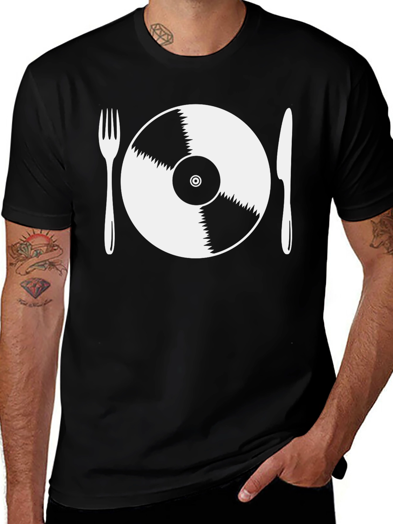 Variant 4 of Vinyl Record Dinner T-Shirt