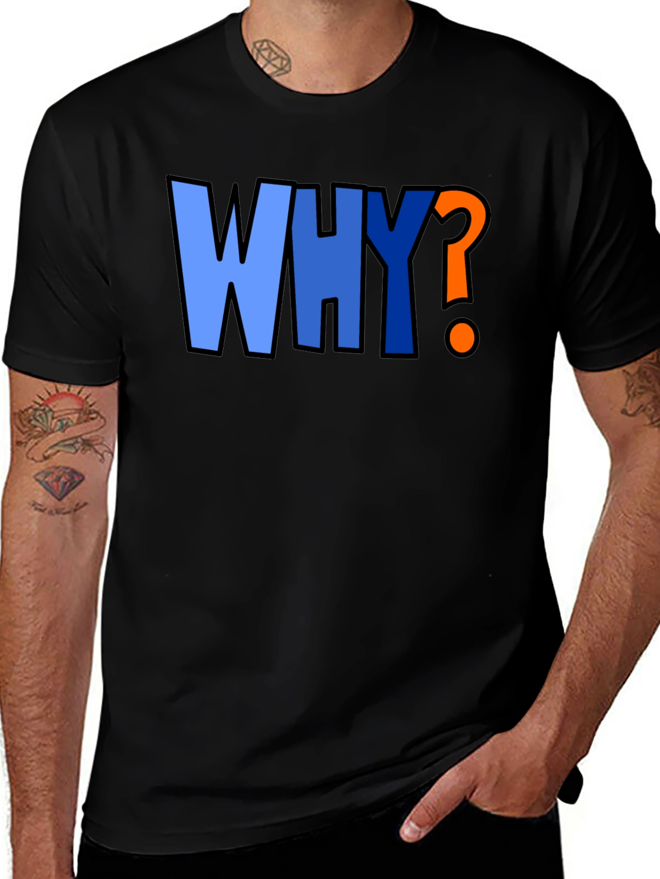 Variant 21 of Why? Graphic Print Crew Neck T-Shirt