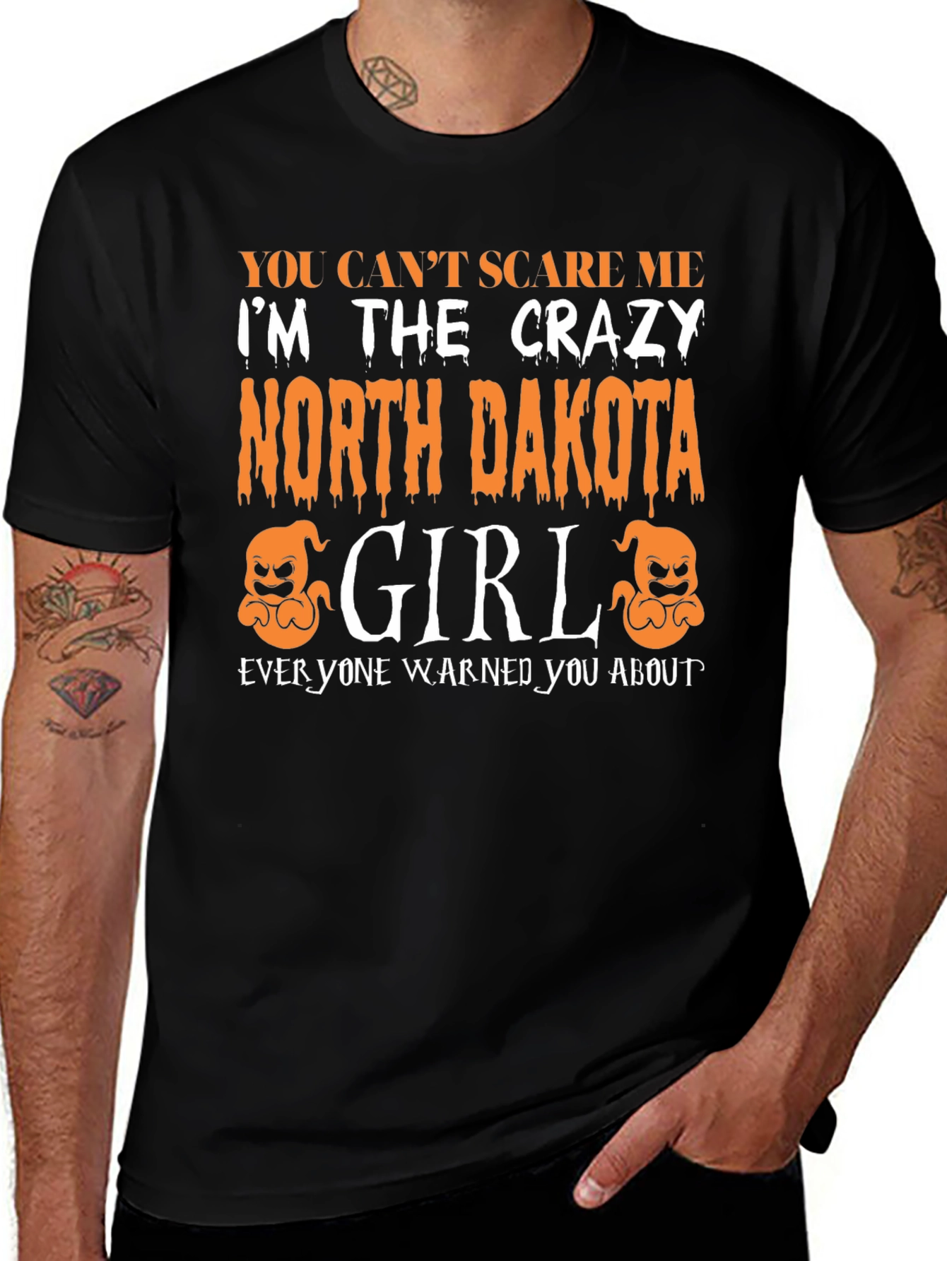 Crazy North Dakota Girl Halloween T-Shirt