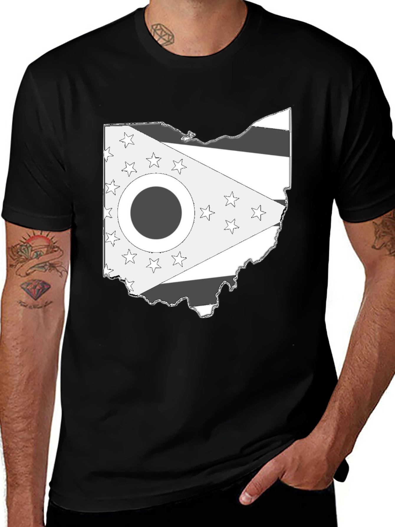 Variant 5 of Ohio State Flag T-Shirt