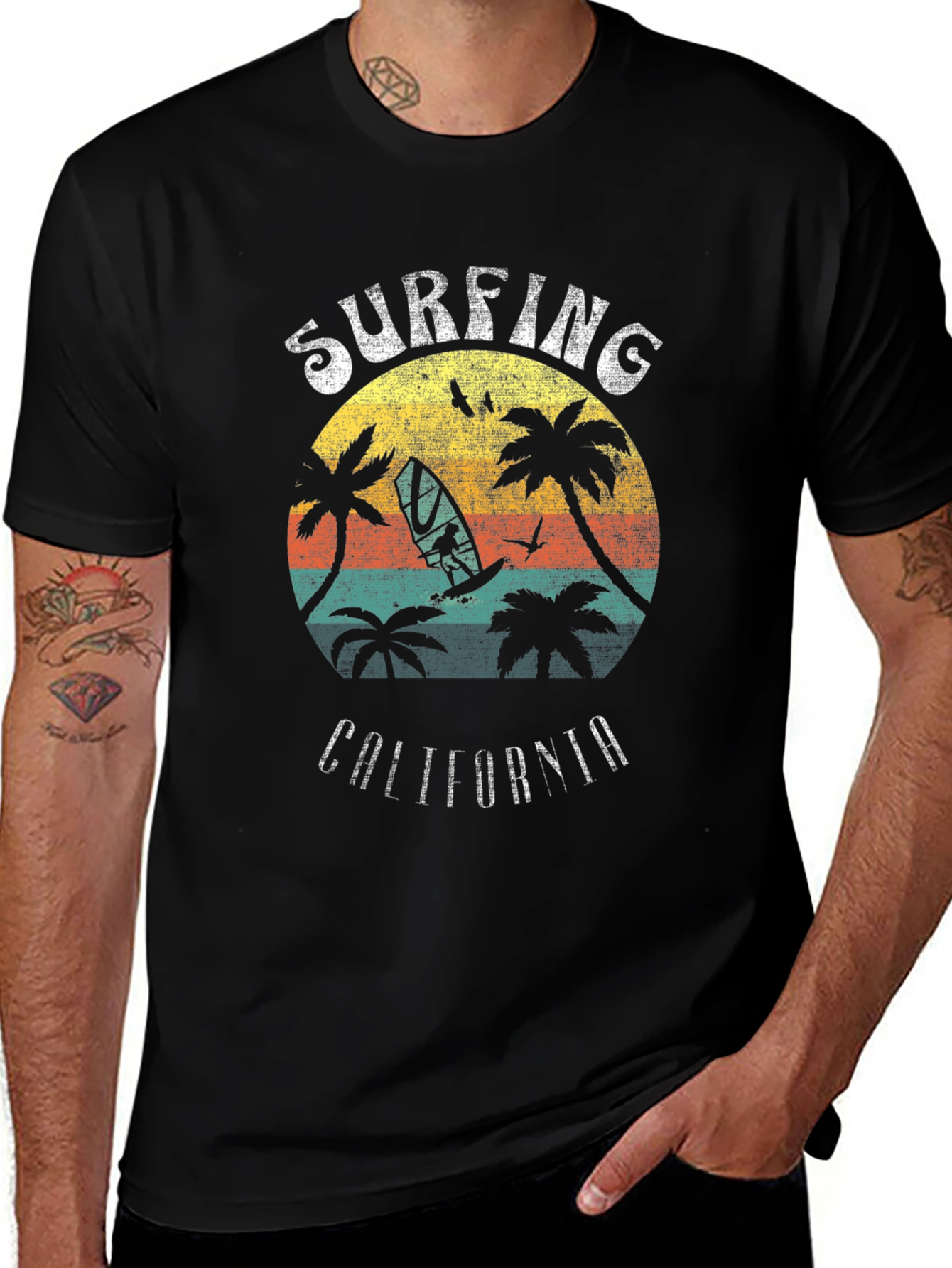 Variant 24 of Surfing California T-Shirt - Retro Style