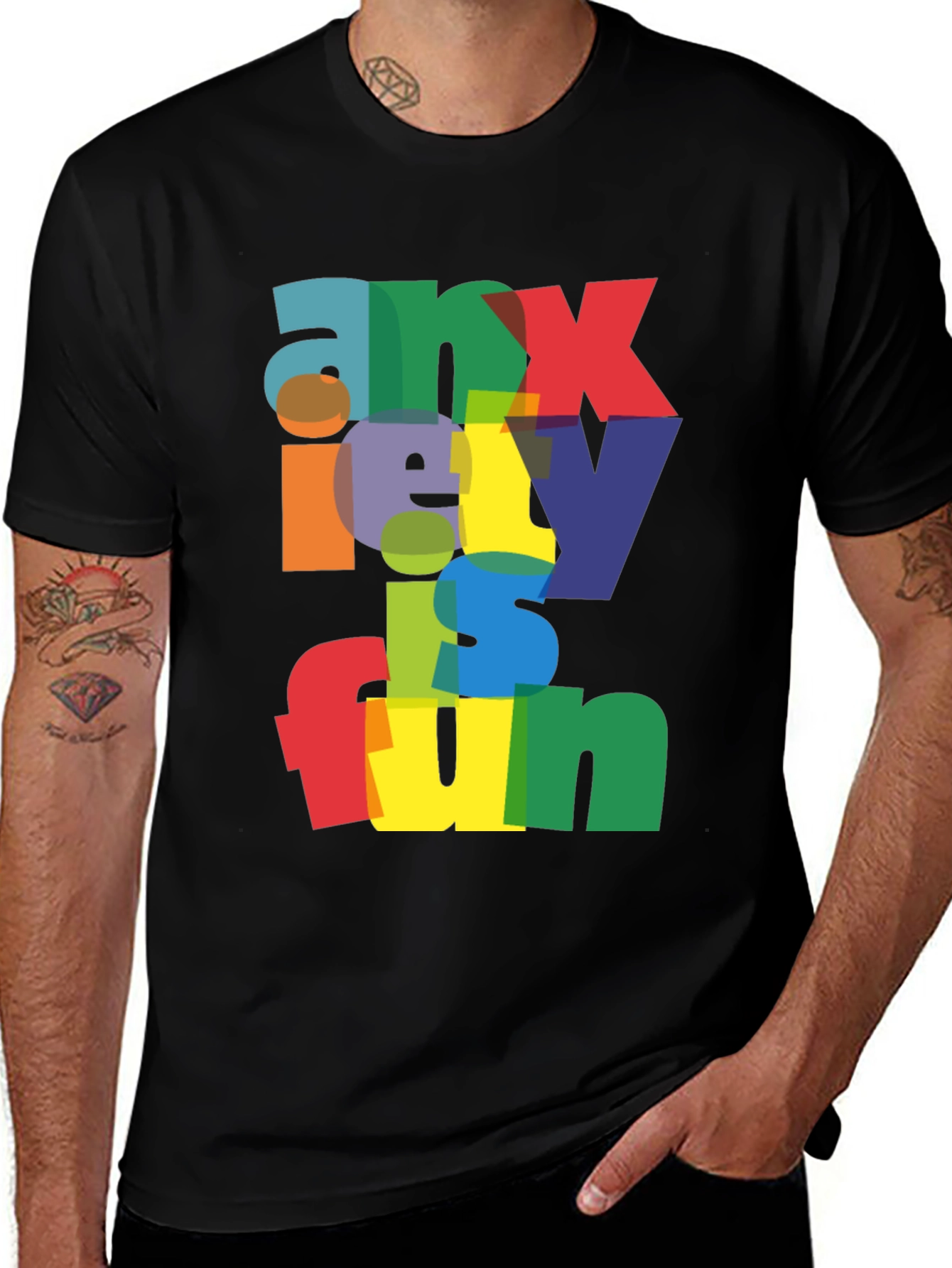 Variant 25 of Anxiety Is Fun T-Shirt - Colorful Graphic Tee