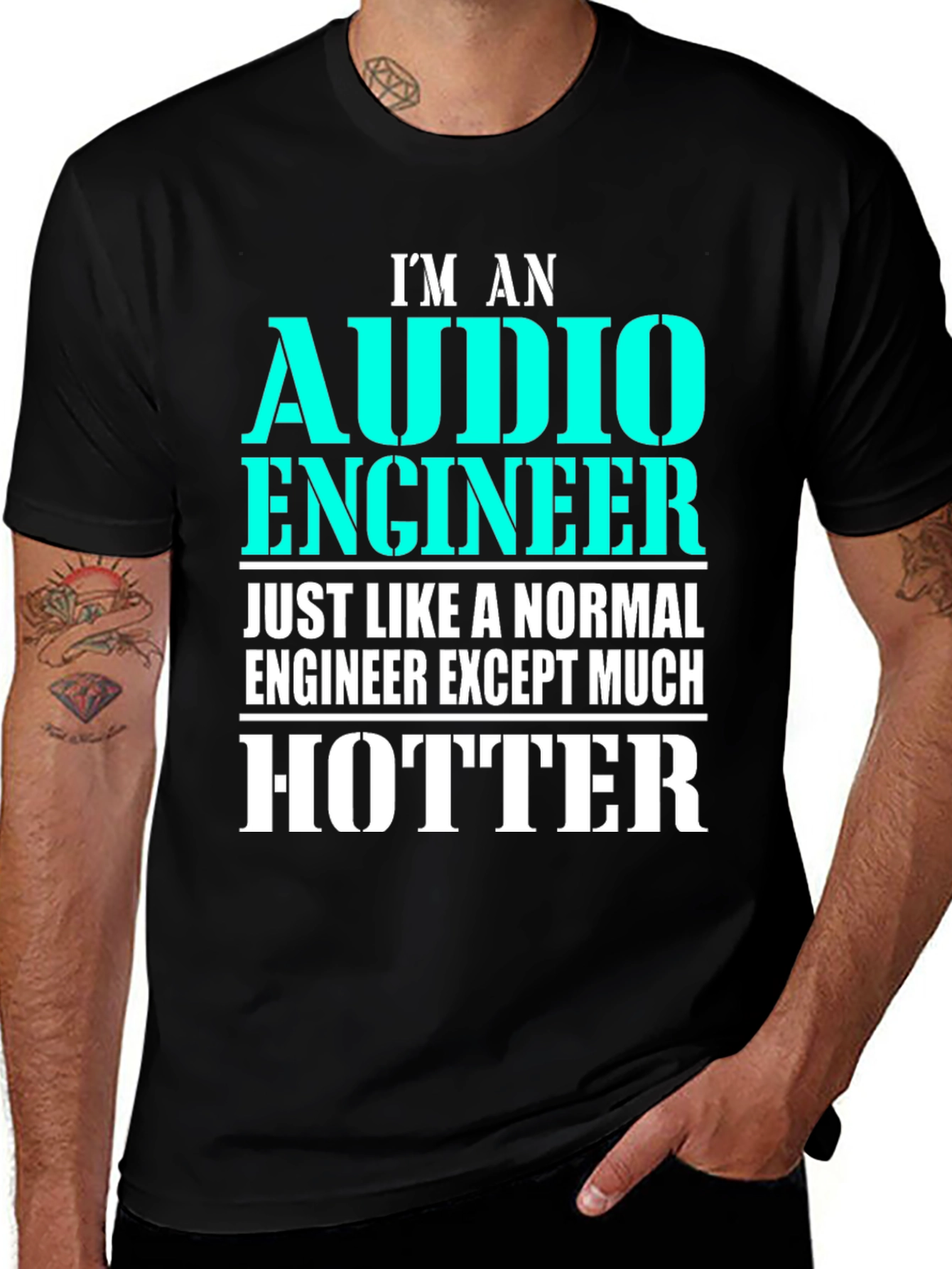 Variant 8 of Audio Engineer Hotter T-Shirt