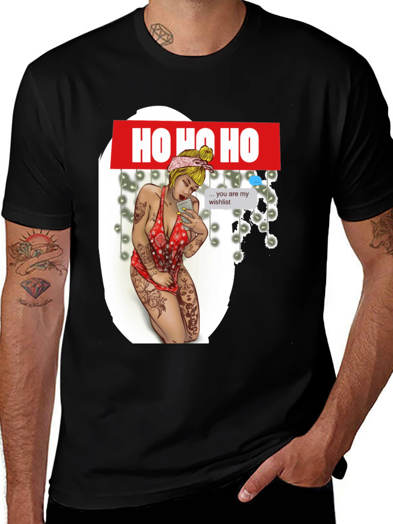 Variant 7 of Ho Ho Ho Christmas Wishlist Graphic Tee