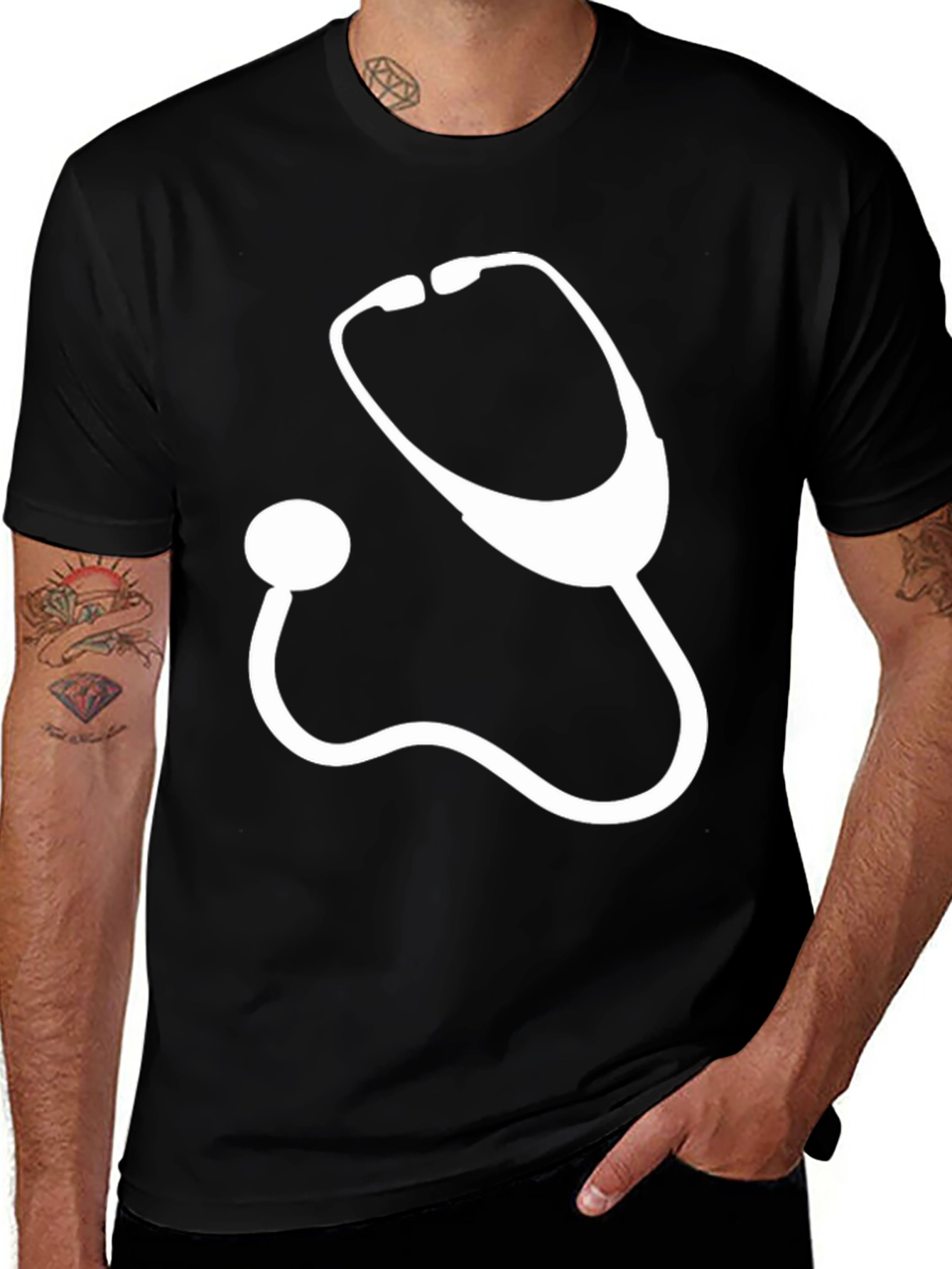 Variant 23 of Stethoscope Graphic Tee - Medical Professional T-Shirt