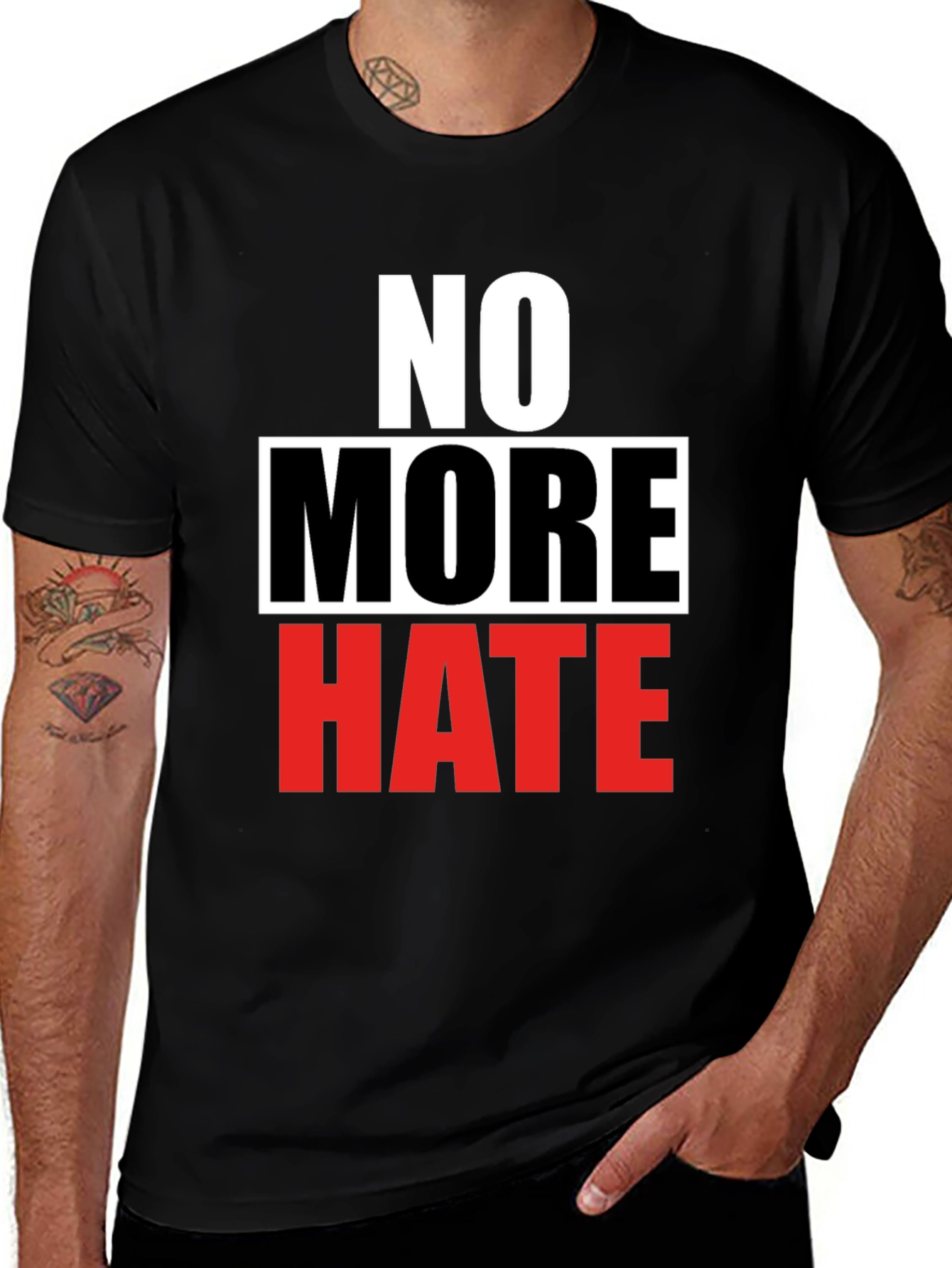 Variant 2 of No More Hate Graphic Tee - Activism T-Shirt