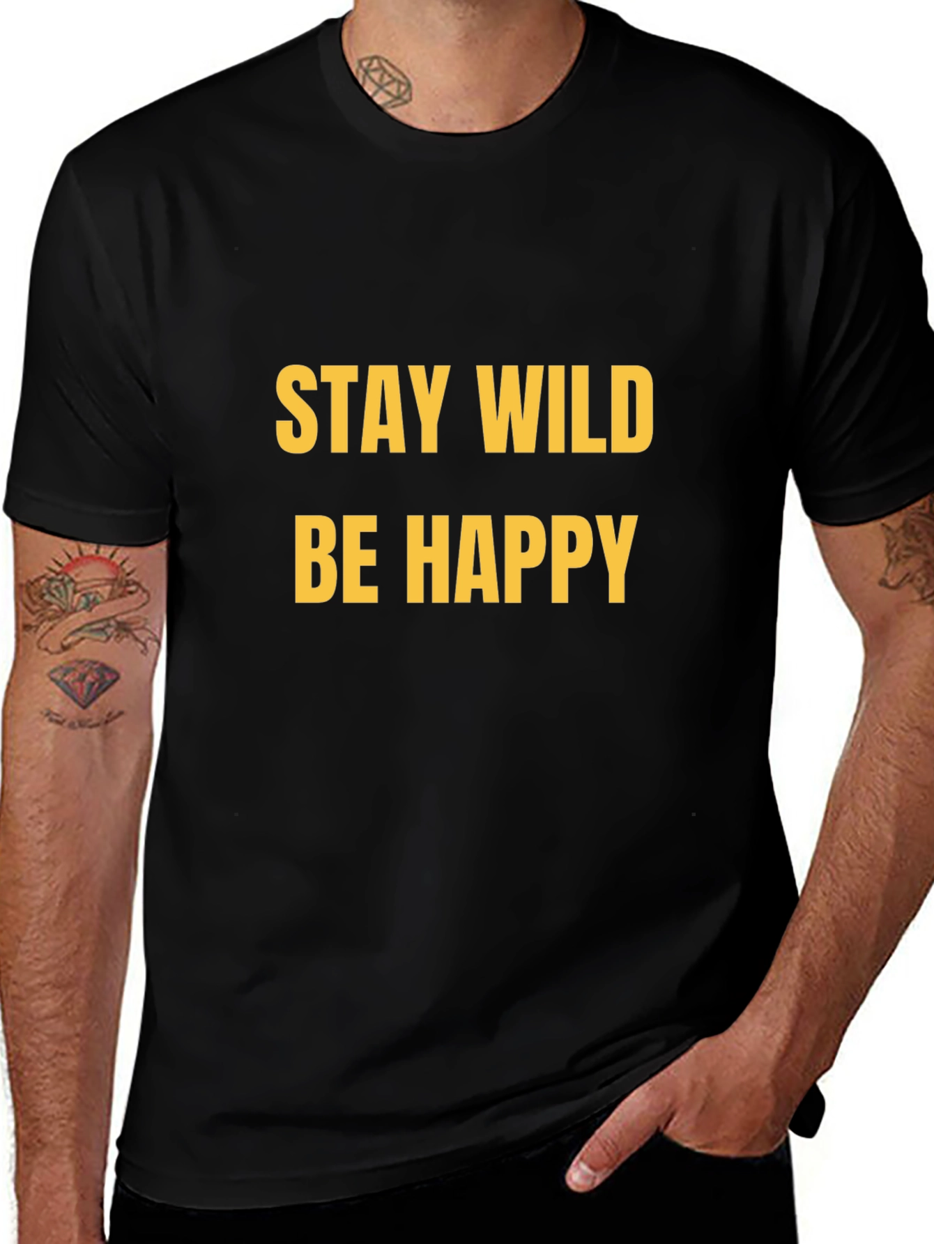 Variant 23 of Stay Wild Be Happy Graphic Tee