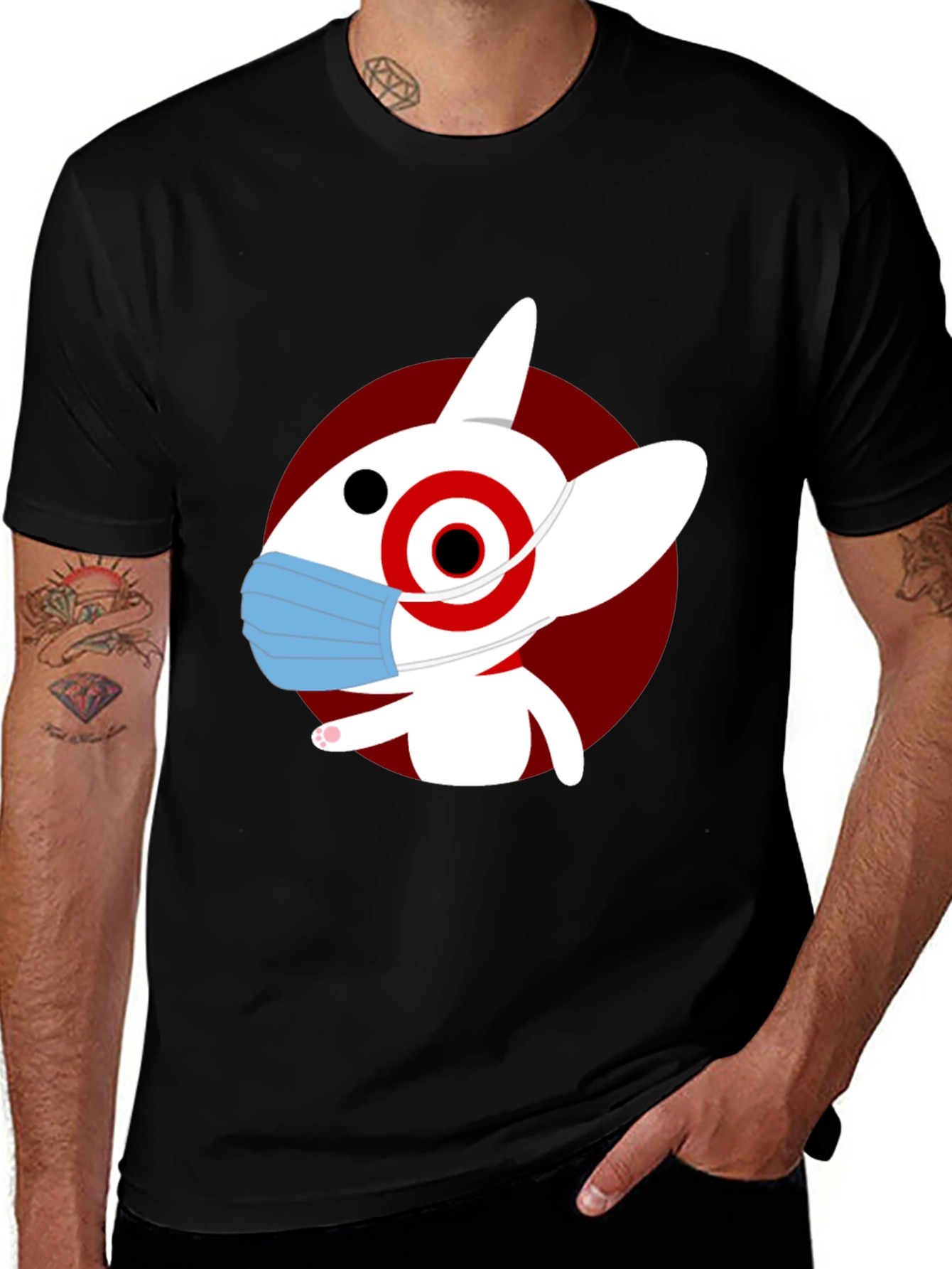 Variant 15 of Bullseye Dog Mask T-Shirt - Modern Graphic Tee