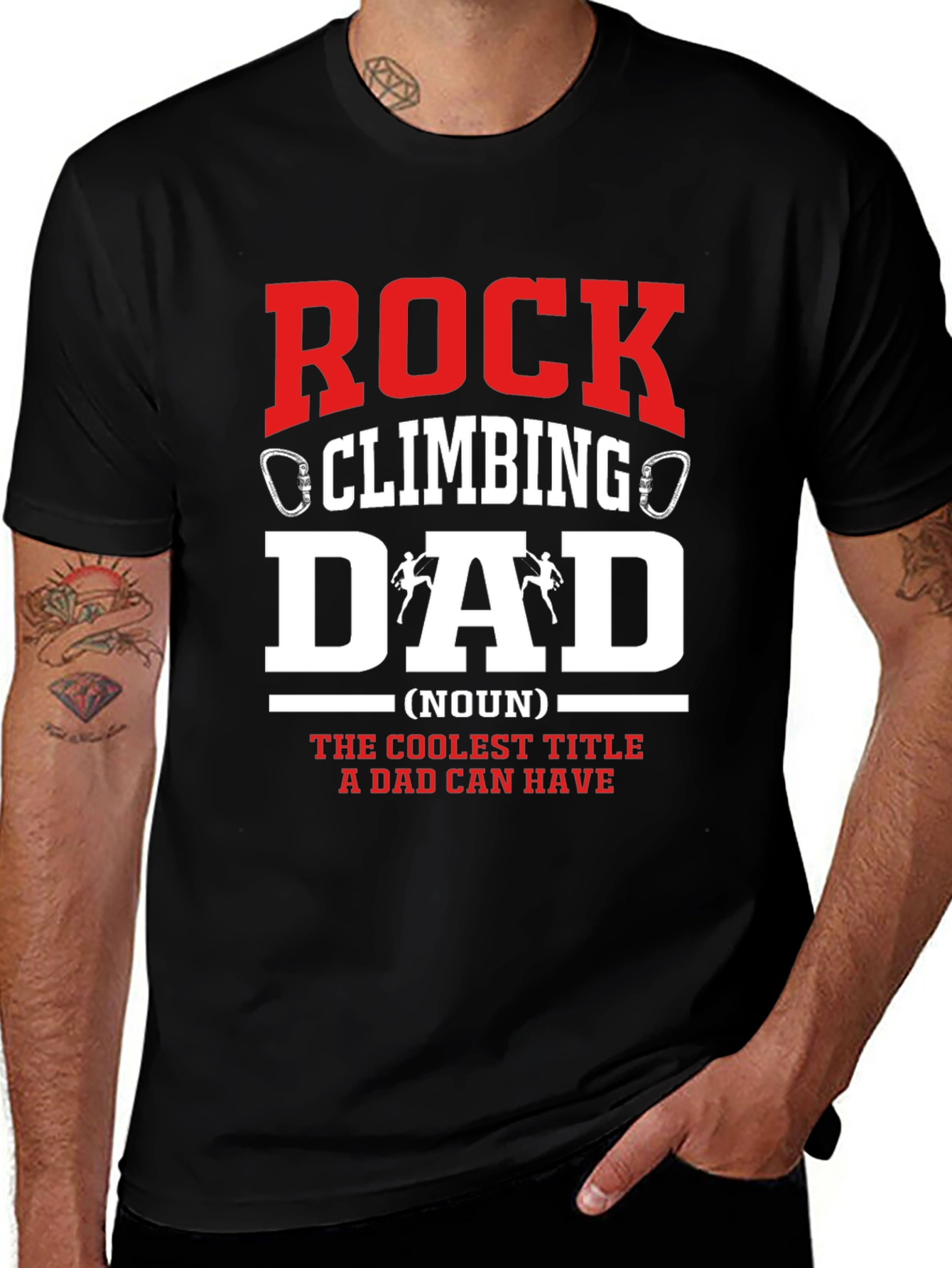 Rock Climbing Dad T-Shirt - Coolest Dad Title