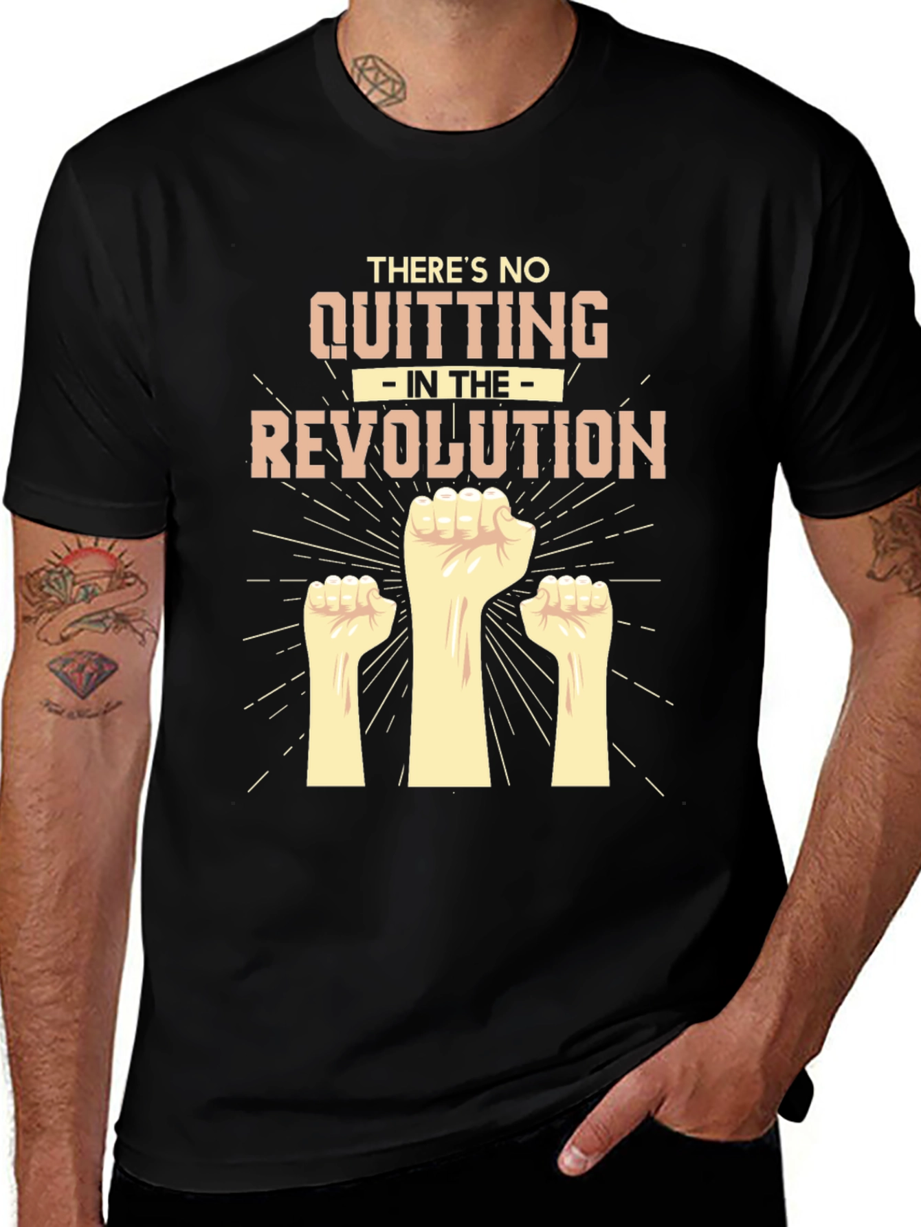Variant 22 of Revolution T-Shirt: No Quitting Graphic Tee