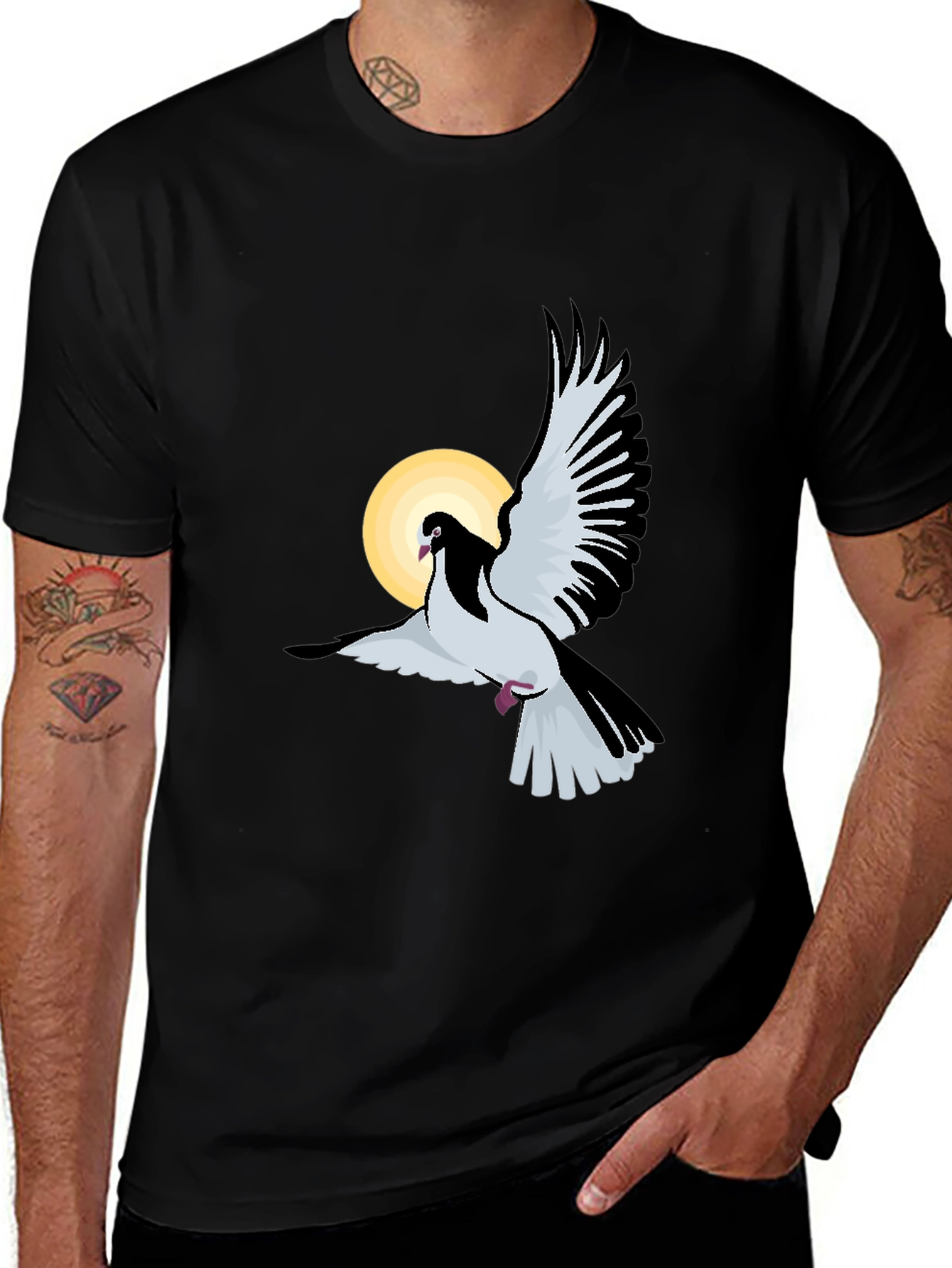 Variant 22 of Dove Graphic Black T-Shirt