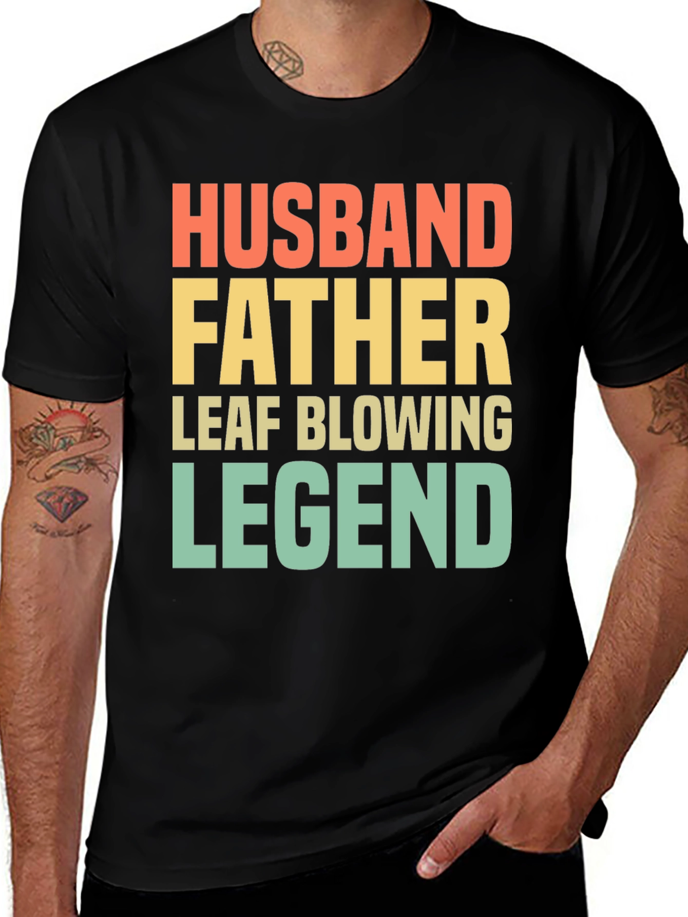 Variant 26 of Husband Father Leaf Blowing Legend T-Shirt