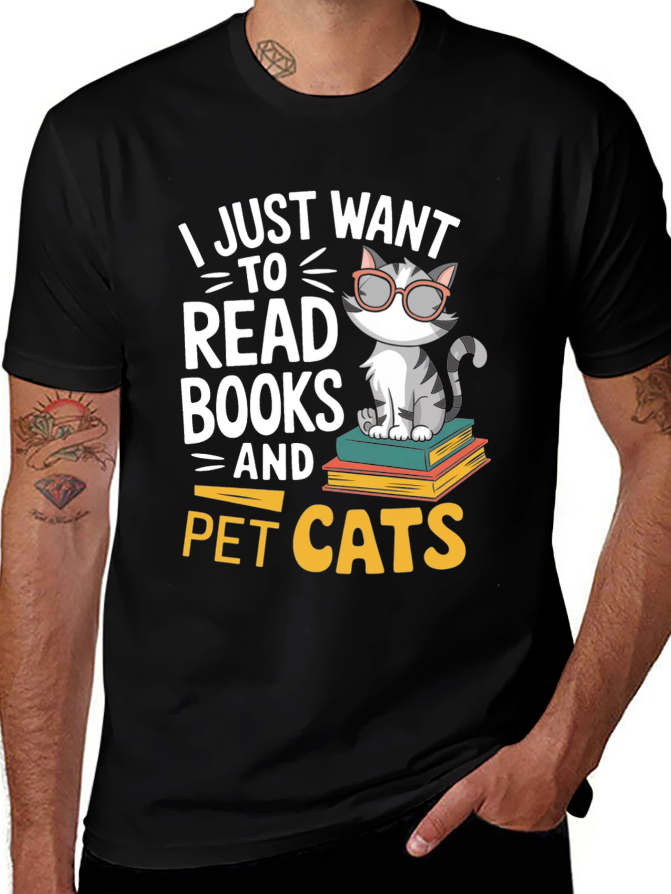 Bookworm Cat T-Shirt