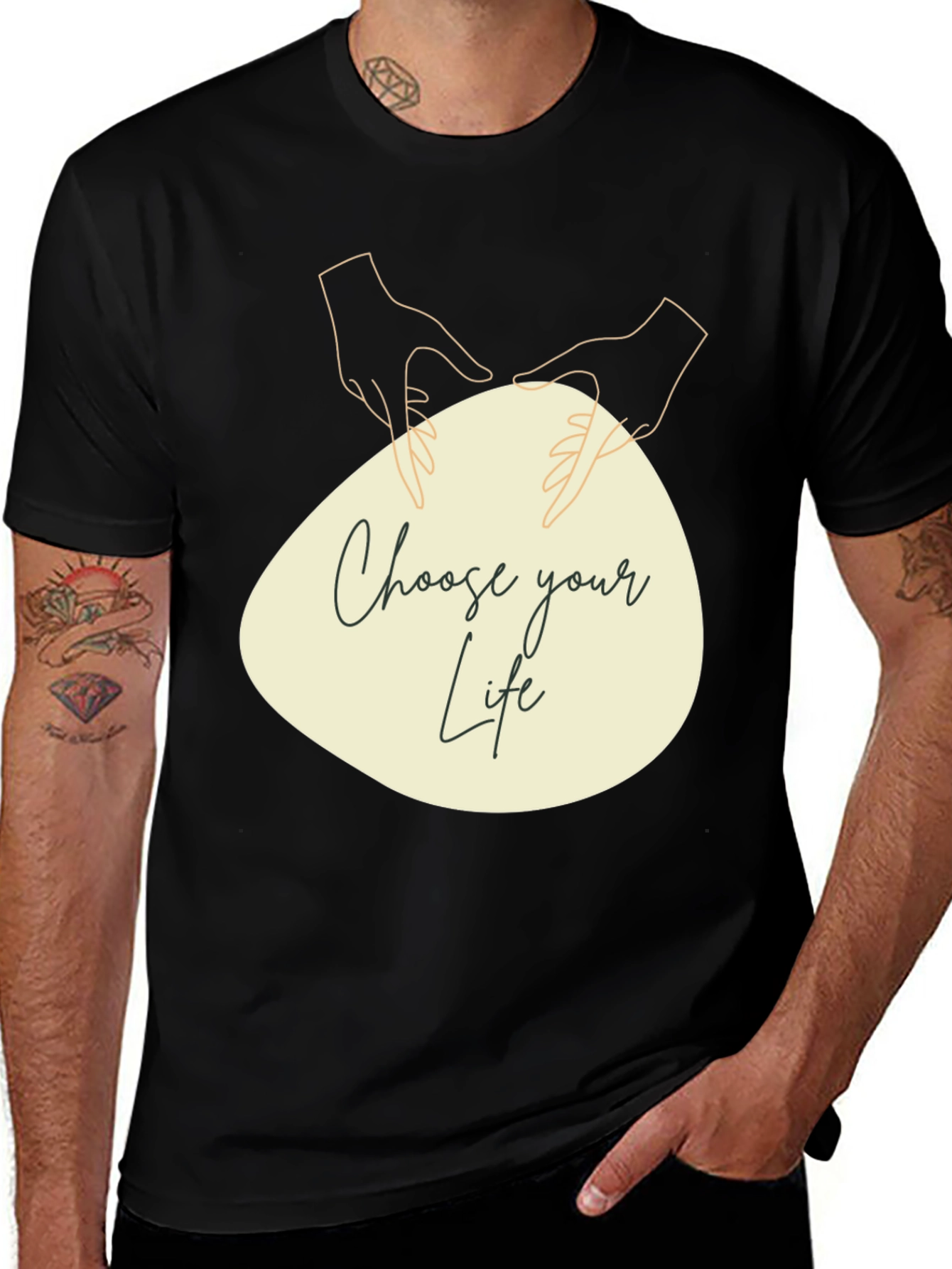 Variant 4 of Choose Your Life Graphic Tee - Modern Minimalist Design