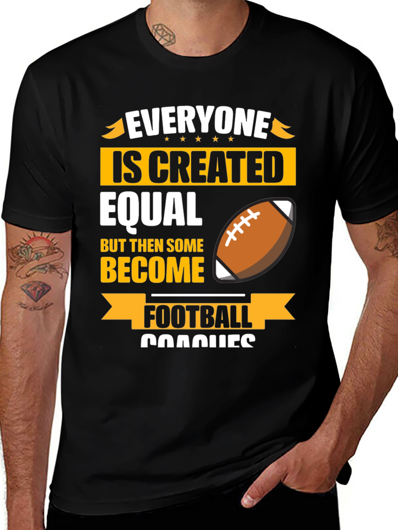 Variant 5 of Football Coach T-Shirt - Everyone is Created Equal