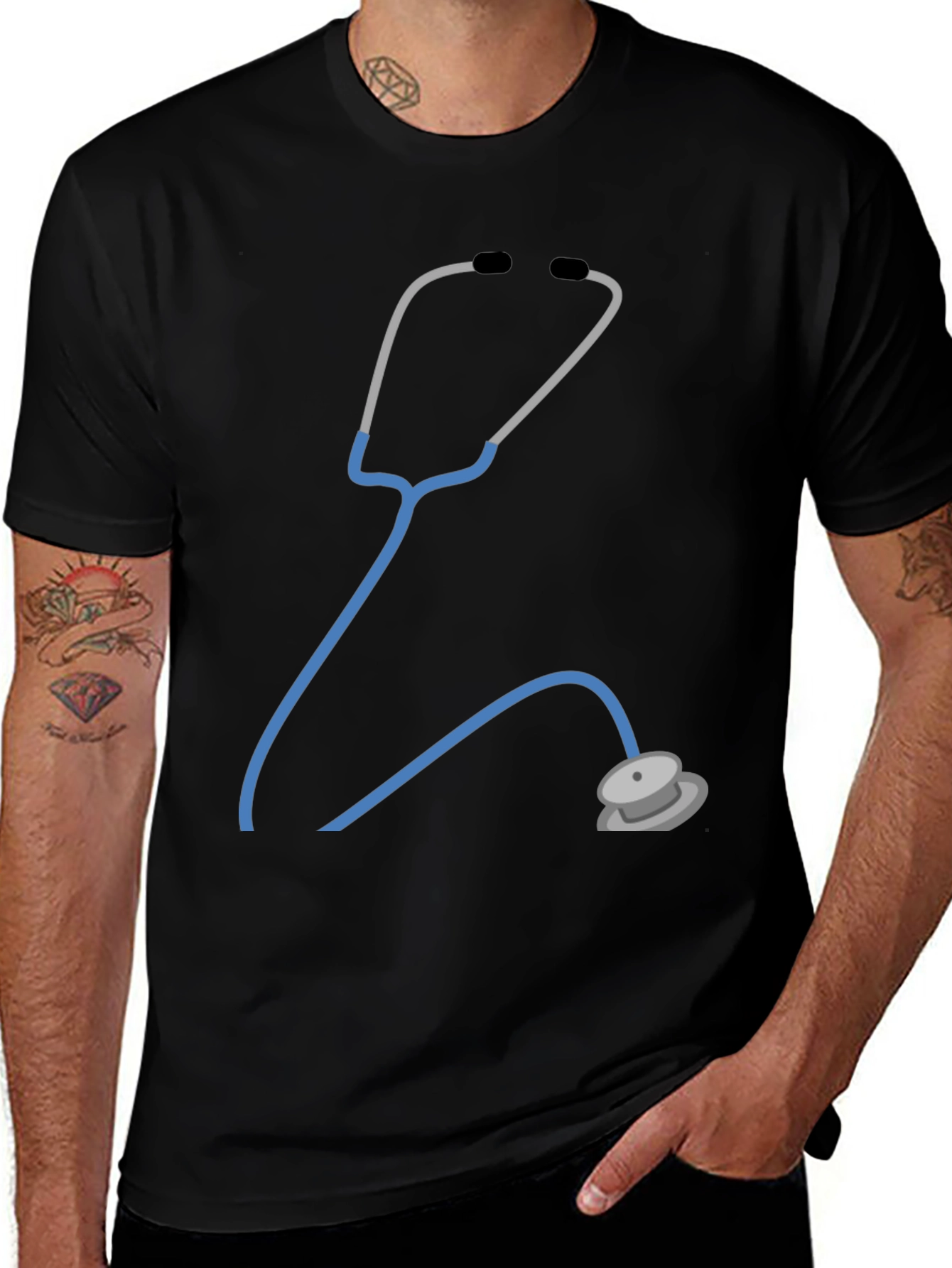 Variant 11 of Stethoscope Graphic T-Shirt - Medical Theme