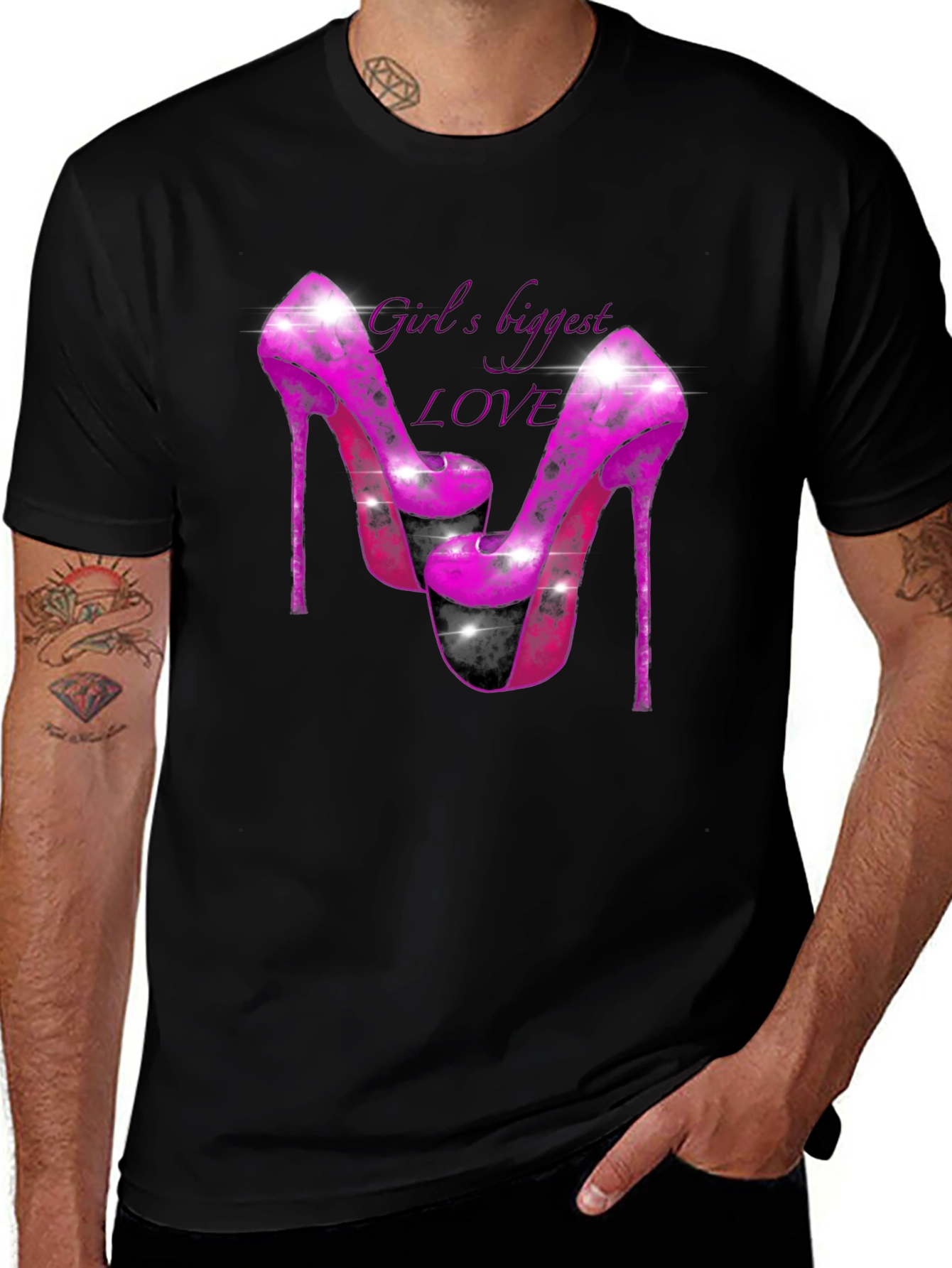 Girl's Biggest Love Heels Graphic T-Shirt