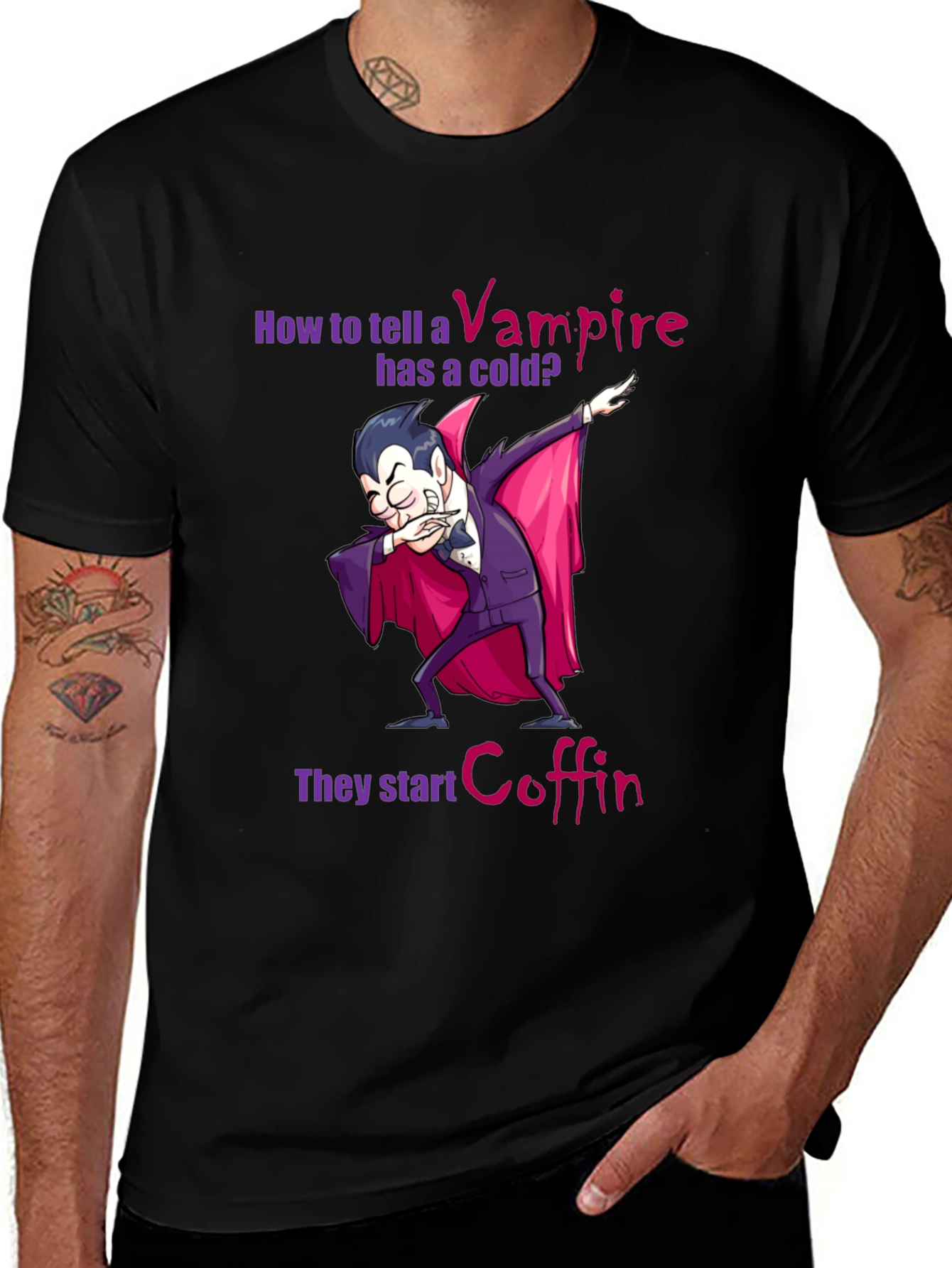 Variant 26 of Vampire Cold T-Shirt - Funny Halloween Shirt