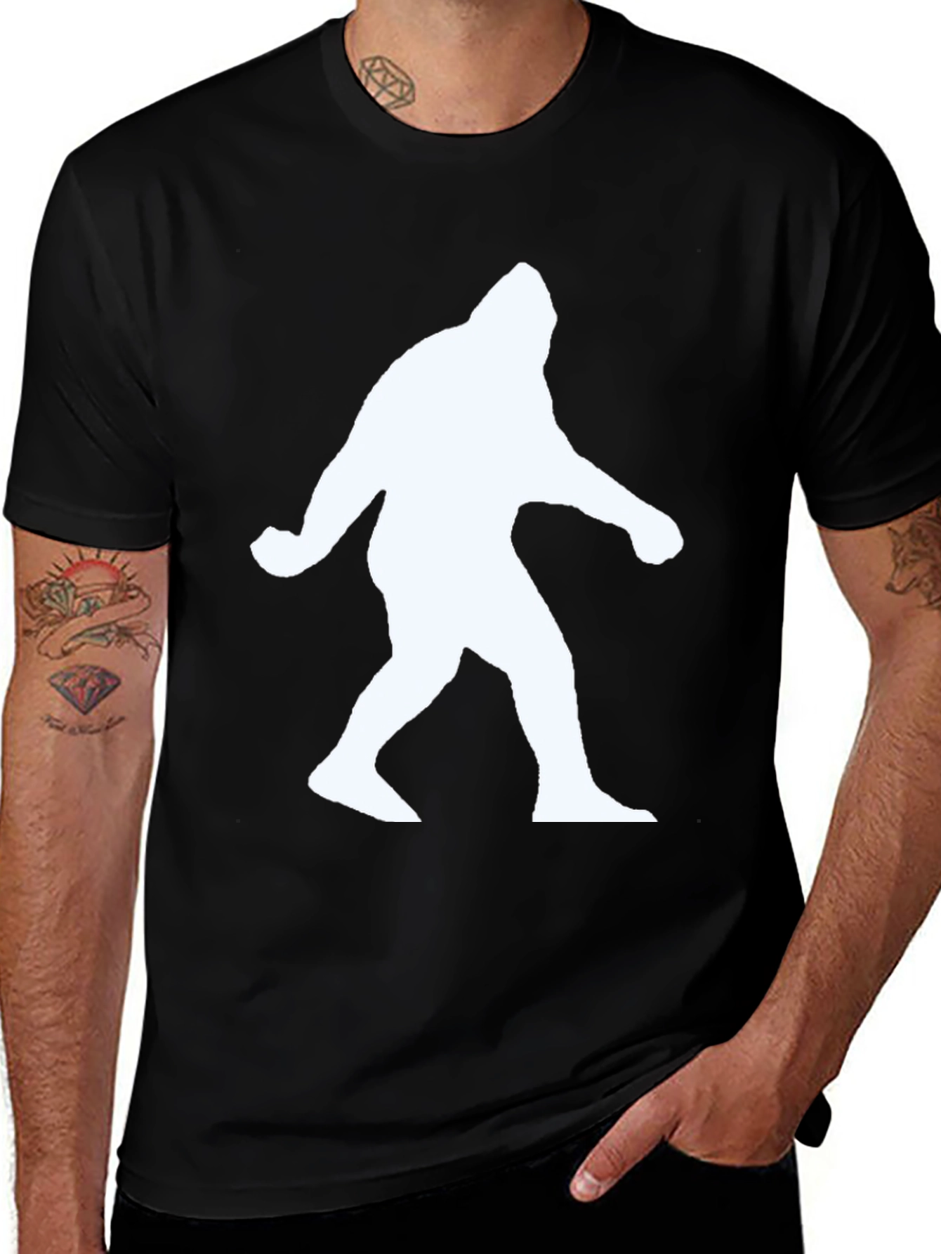 Variant 3 of Sasquatch Silhouette Black T-Shirt
