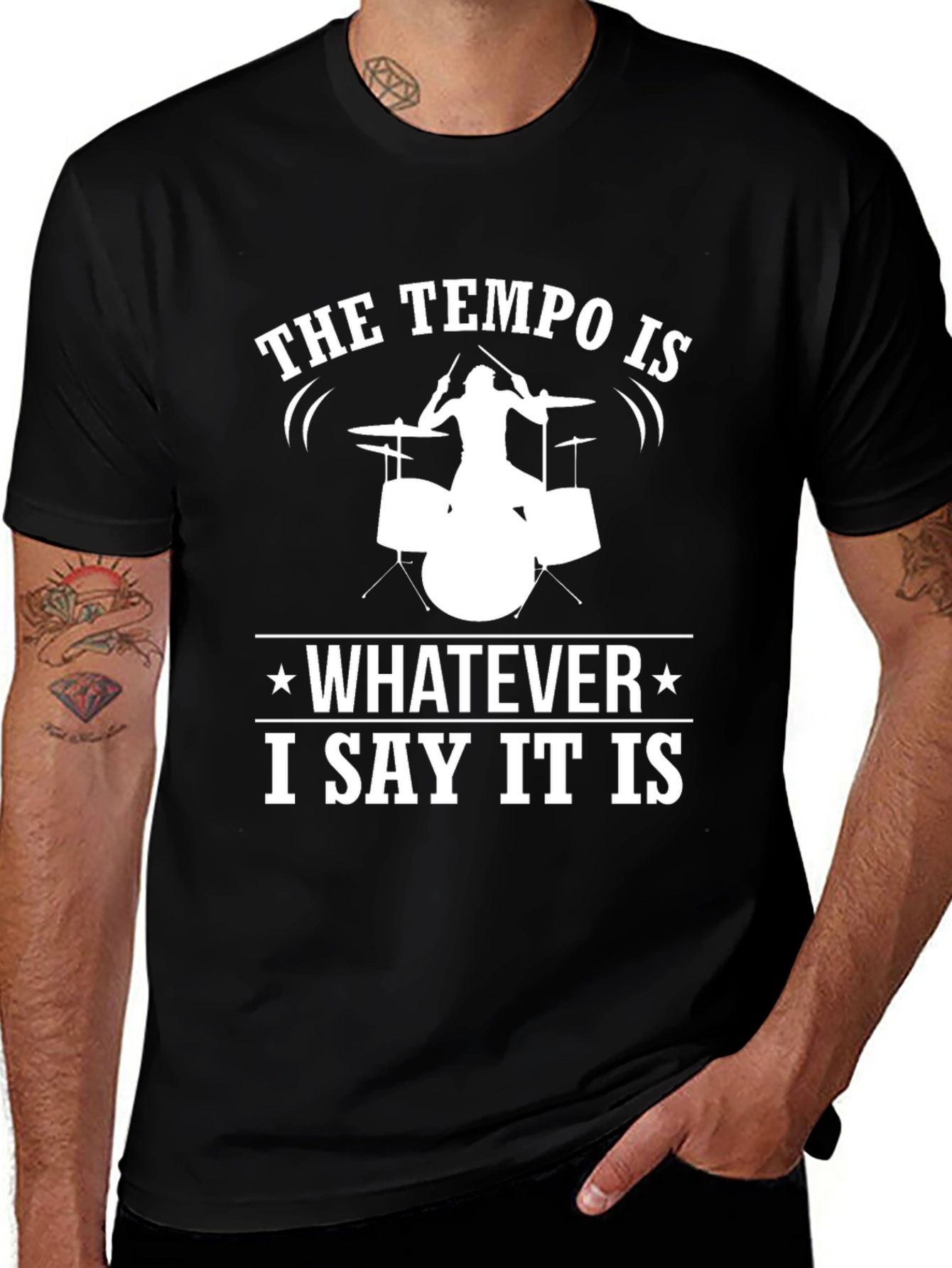 Variant 11 of Tempo Drummer T-Shirt - Funny Musician Tee
