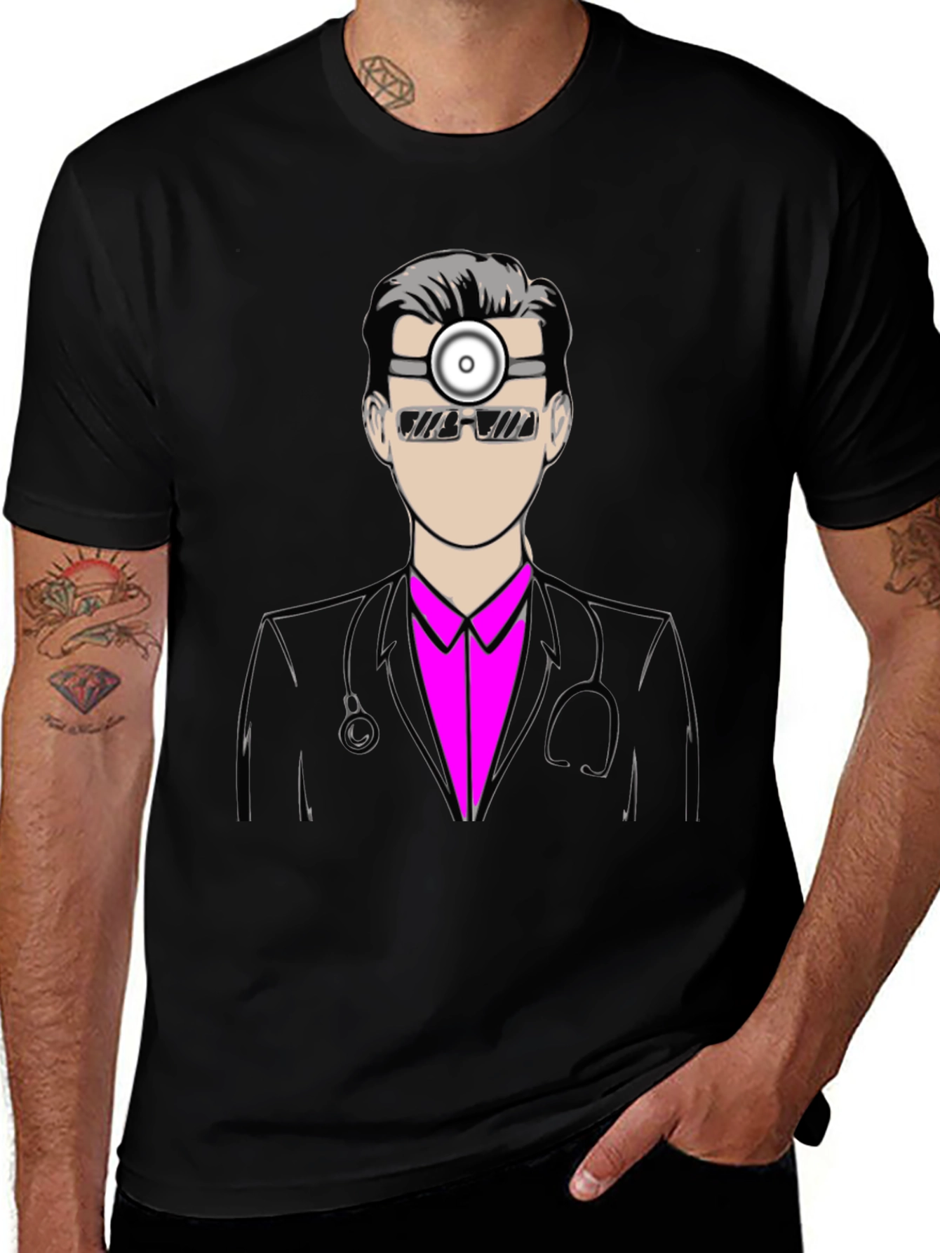 Variant 24 of Doctor Graphic Tee - Black Cotton Novelty T-Shirt