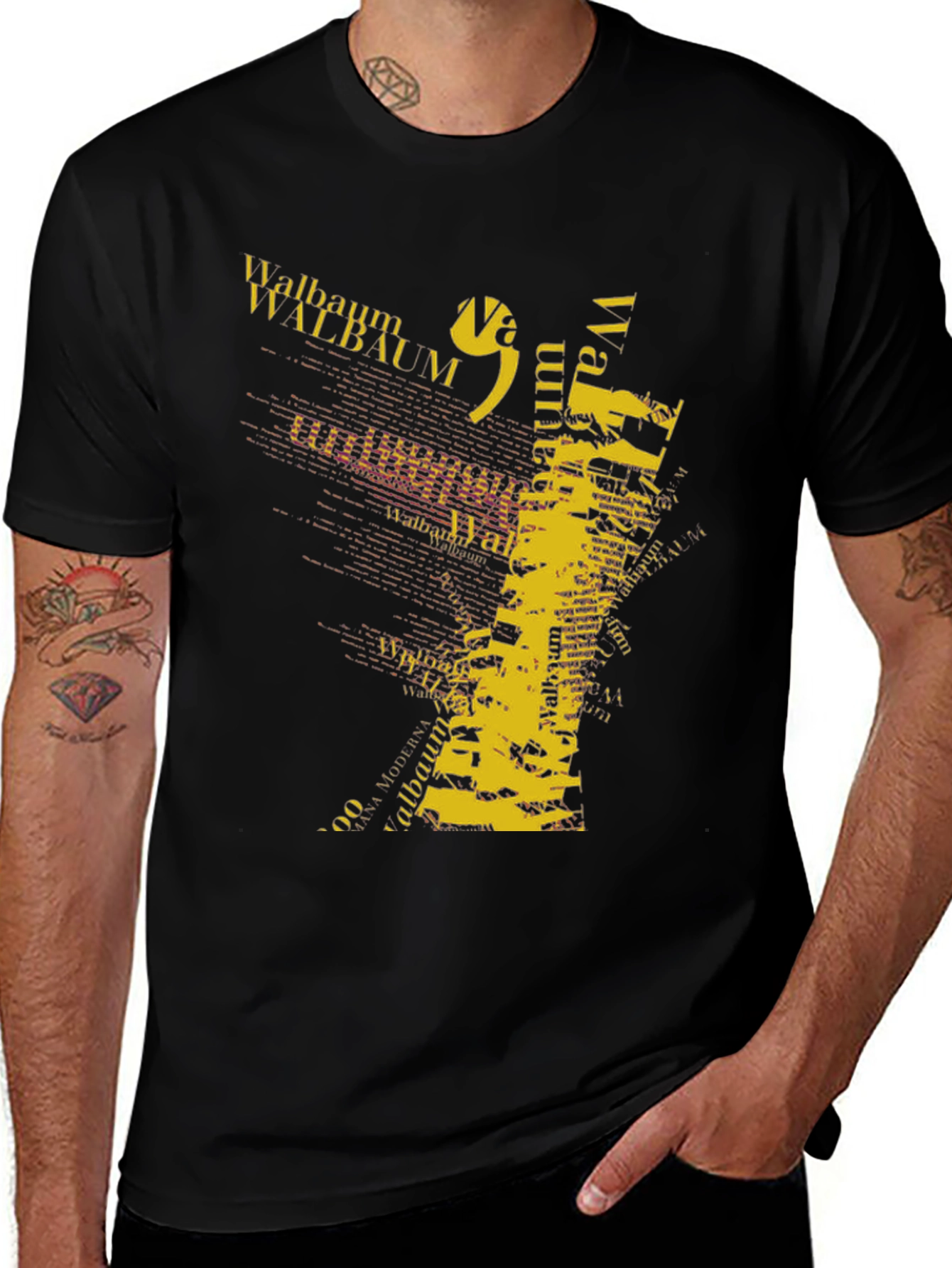 Variant 10 of Abstract Graphic Print Black T-Shirt