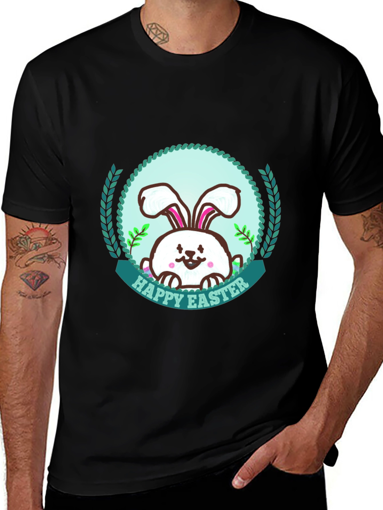Variant 20 of Happy Easter Bunny Graphic T-Shirt - Festive Holiday Apparel