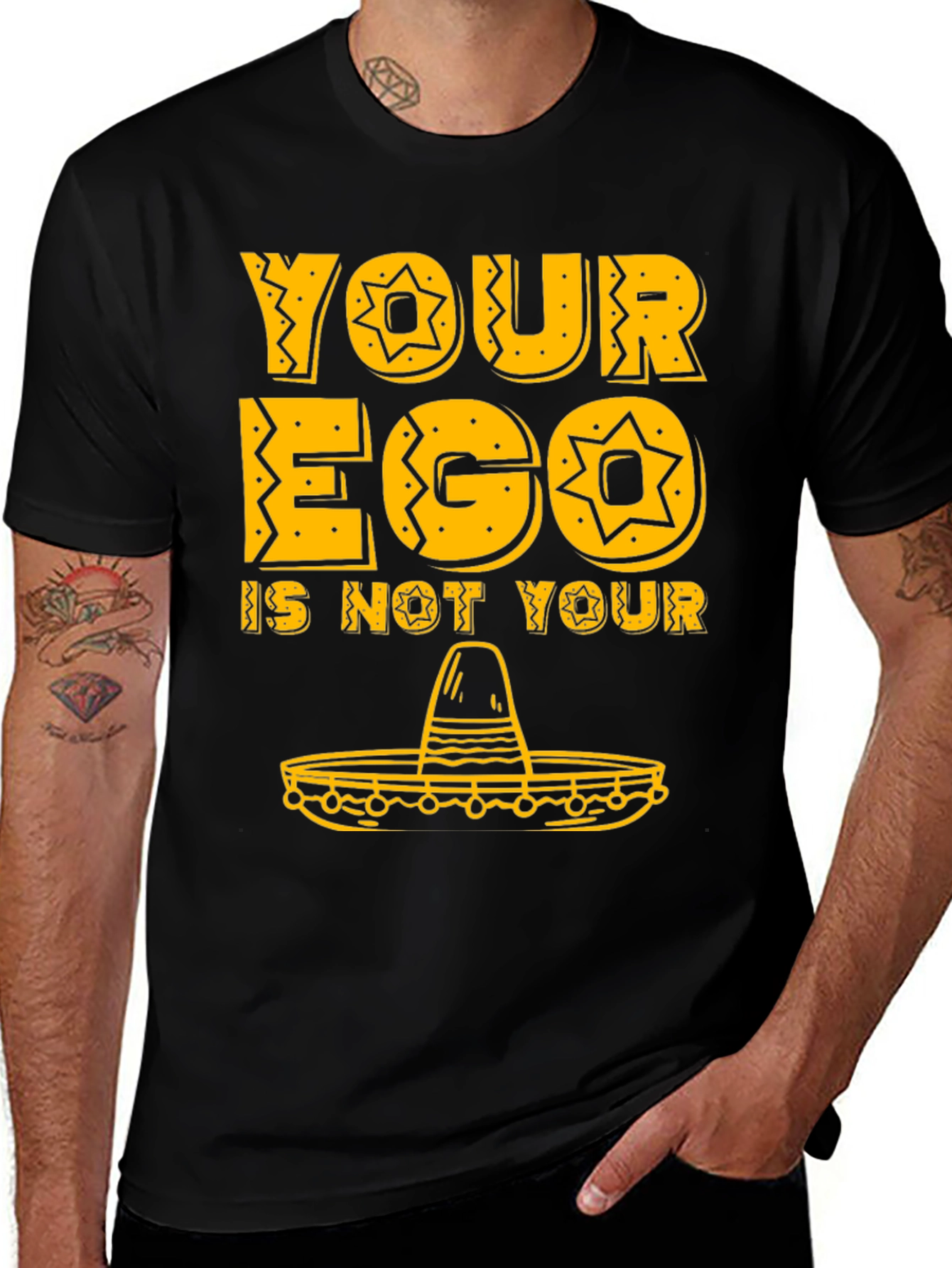Variant 14 of Your Ego Is Not Your Amigo Funny Sombrero T-Shirt
