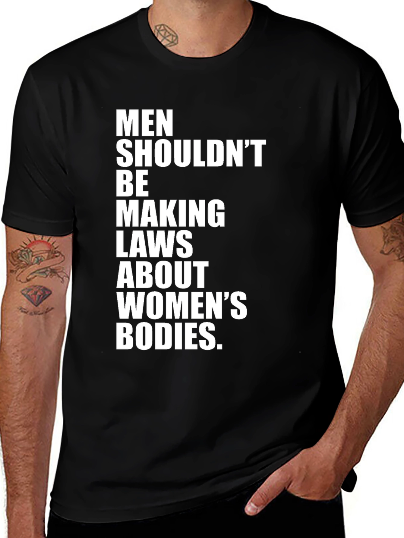 Variant 11 of Feminist Statement Tee - Men Shouldn't Make Laws