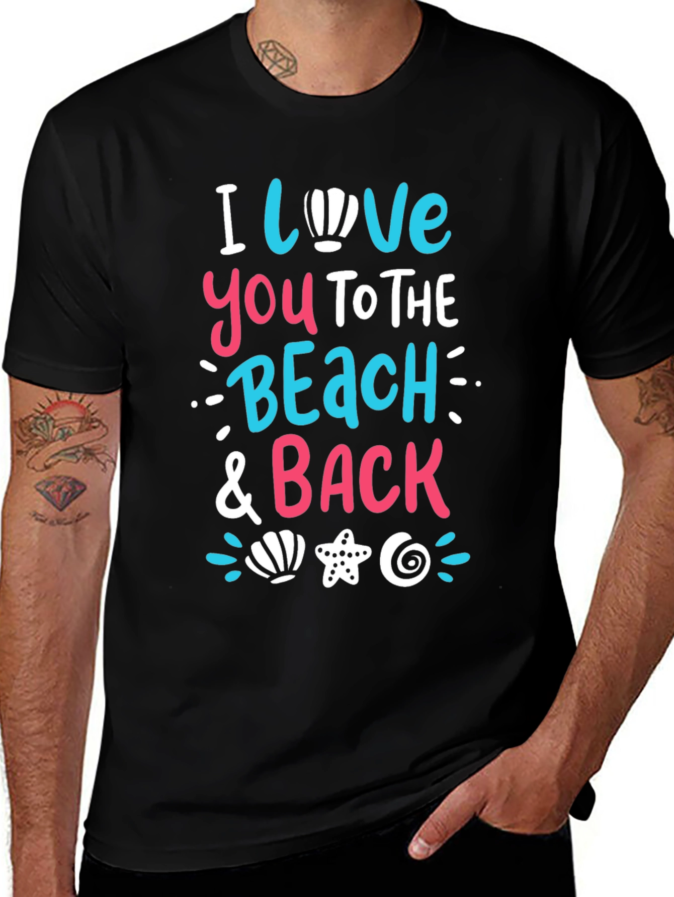 Variant 27 of I Love You to the Beach & Back Graphic Tee